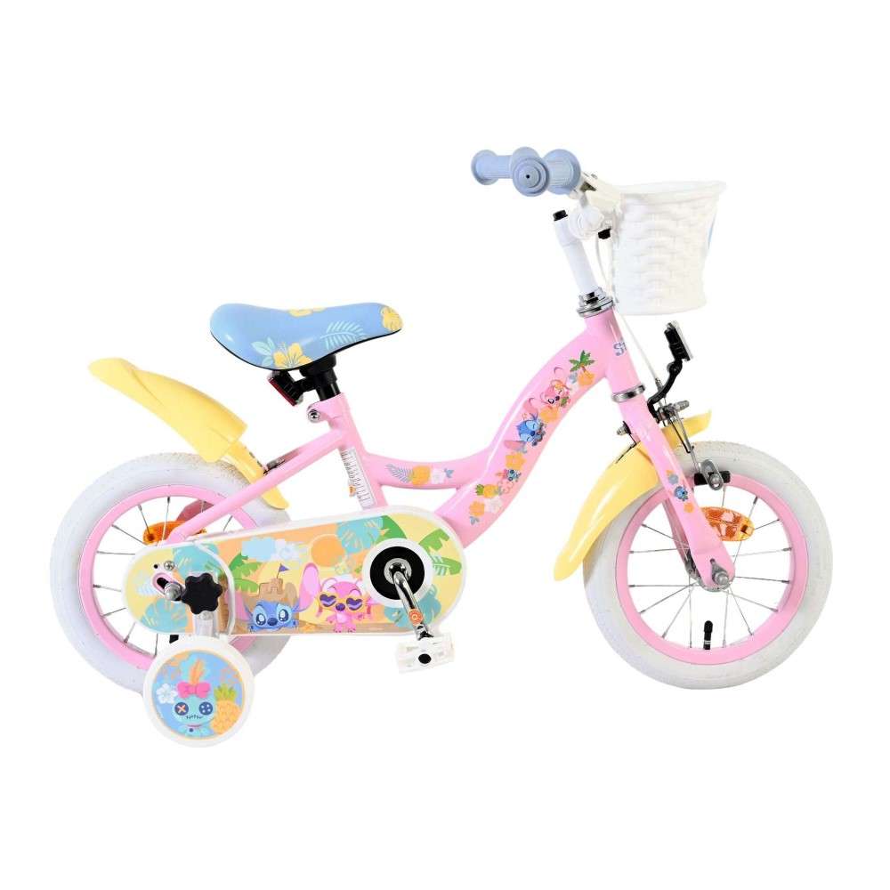 Disney | Meisjes Kinderfiets Stitch, 12 inch, Roze