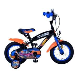 Mattel | Jongens Kinderfiets Hot Wheels, 12 inch, Zwart Oranje Blauw, Twee handremmen