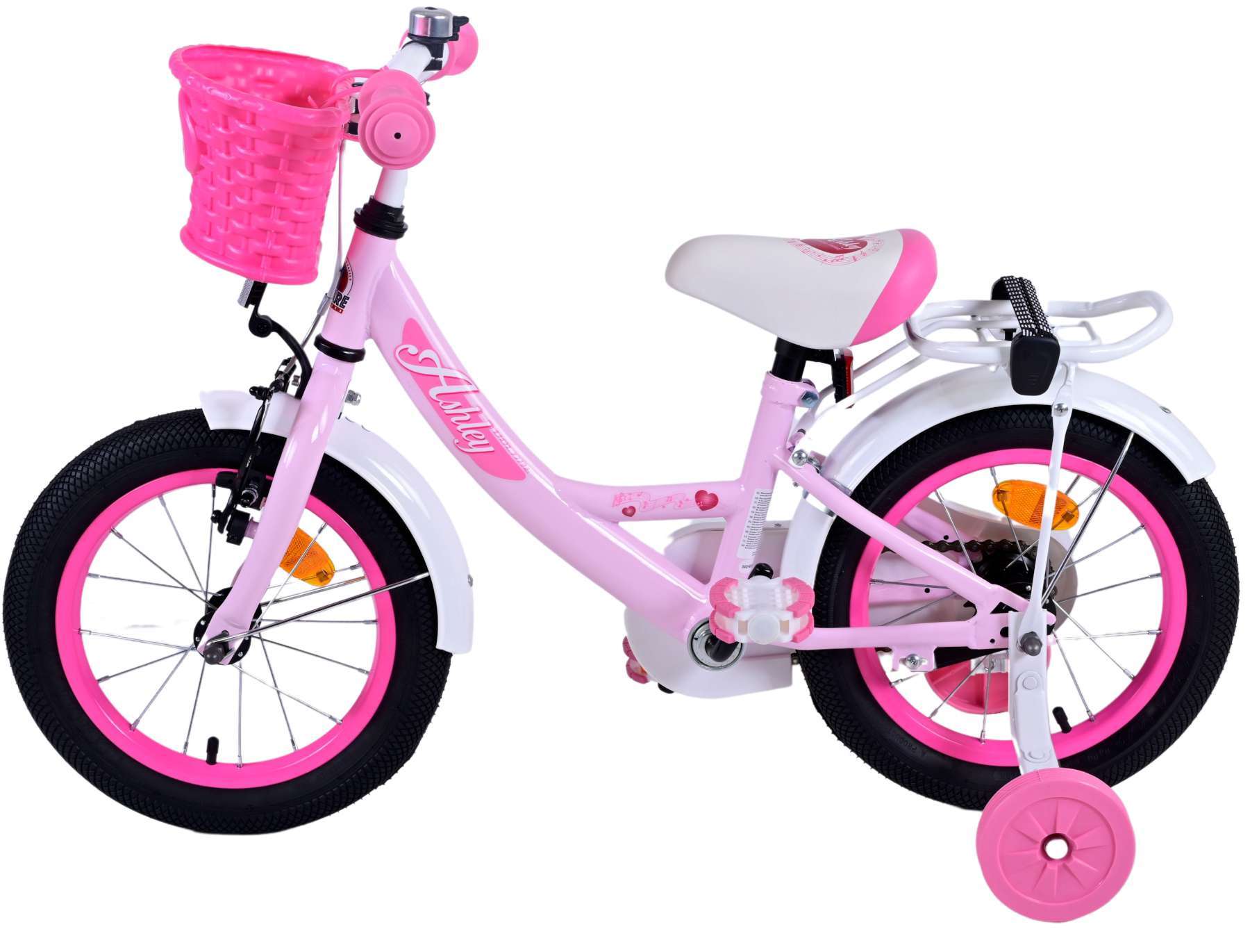 Volare | Meisjes Kinderfiets Ashley, 14 inch, Roze - Afbeelding 7