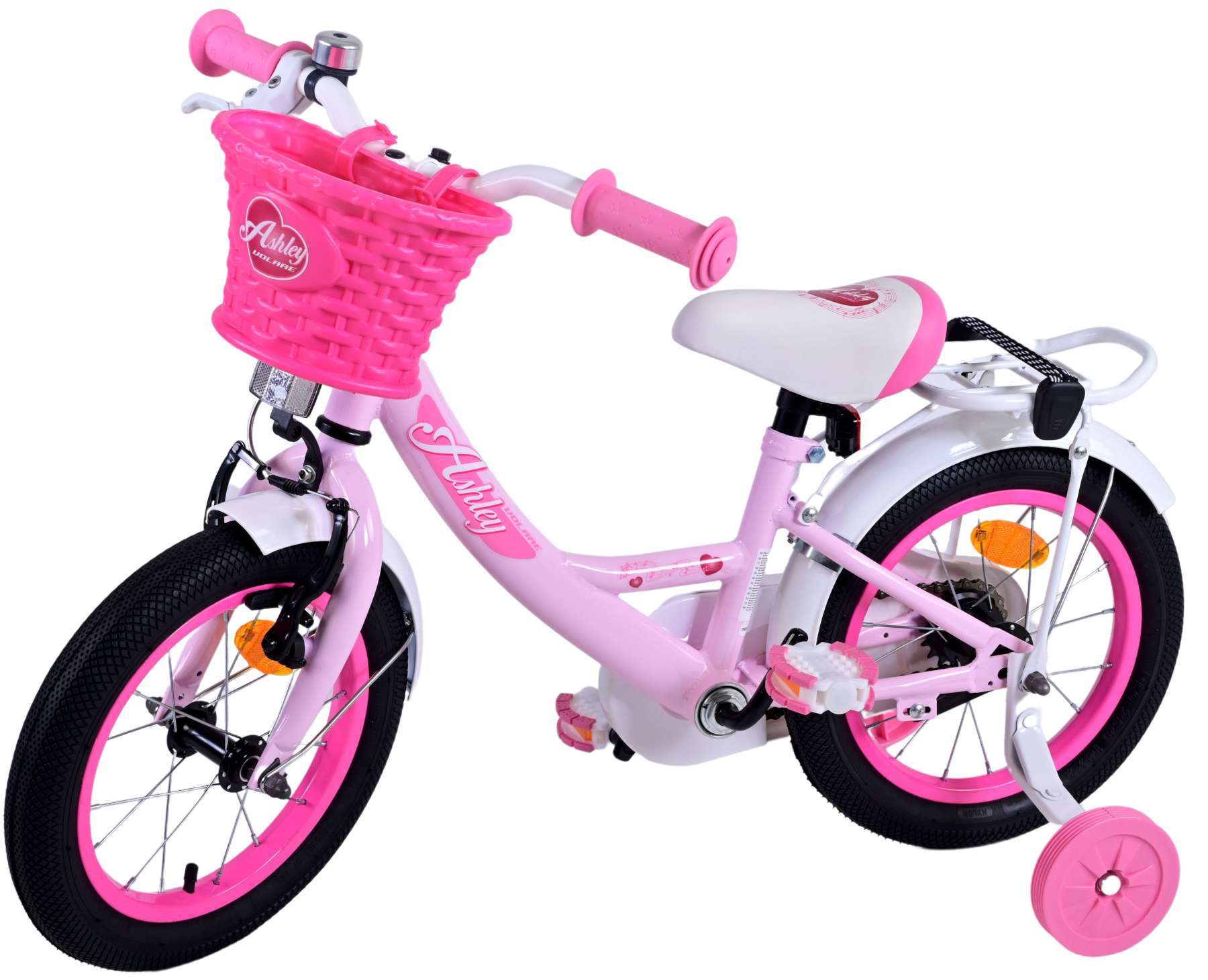 Volare | Meisjes Kinderfiets Ashley, 14 inch, Roze - Afbeelding 8