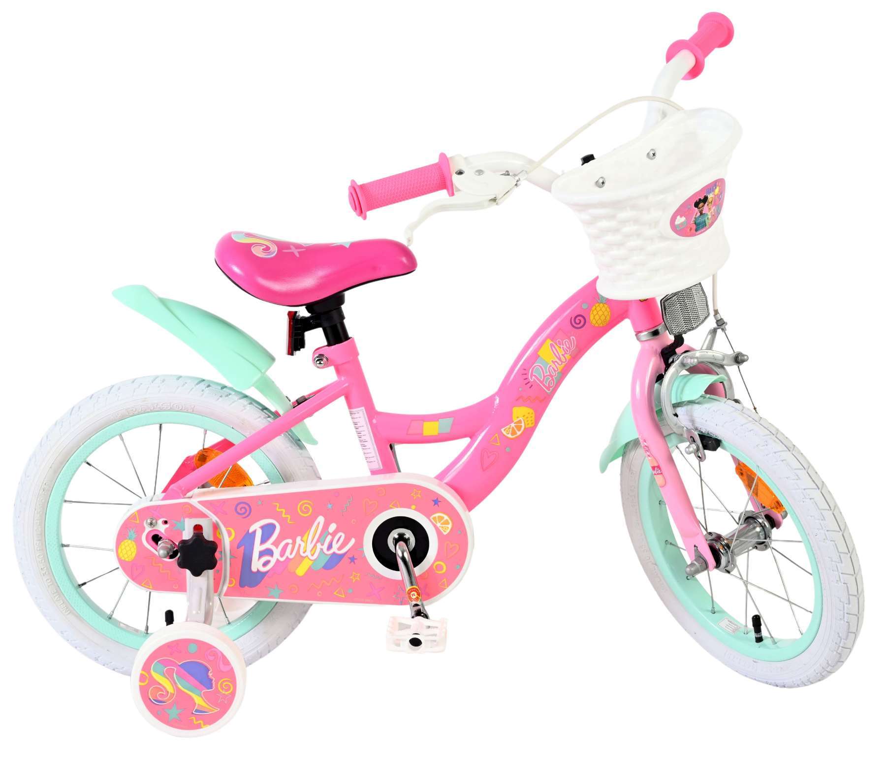 Mattel | Meisjes Kinderfiets Barbie, 14 inch, Roze - Afbeelding 10