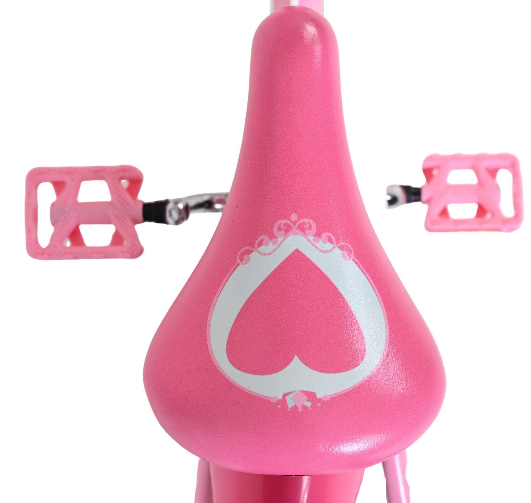 Disney | Meisjes Kinderfiets Princess, 14 inch, Roze, Twee handremmen - Afbeelding 4