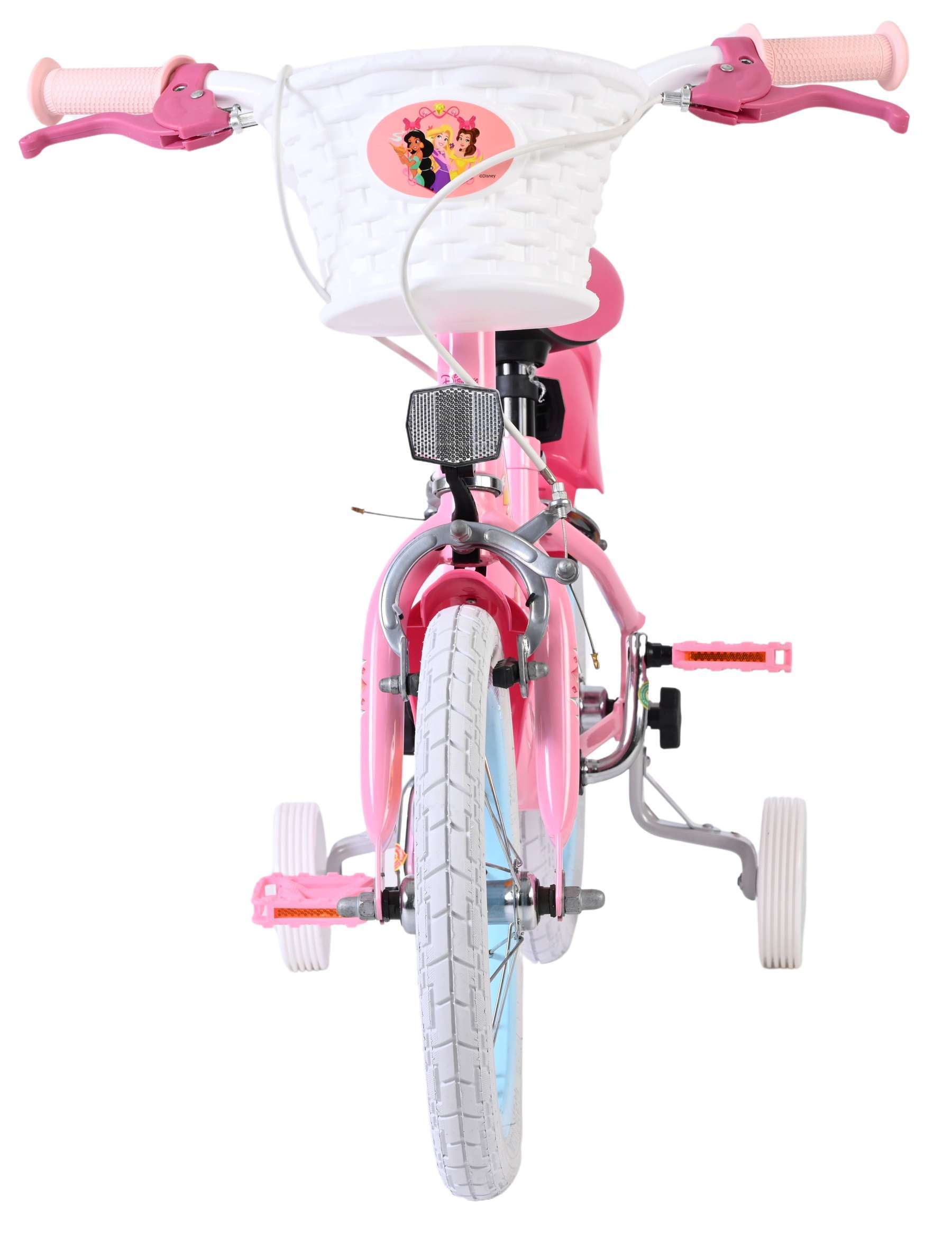Disney | Meisjes Kinderfiets Princess, 14 inch, Roze, Twee handremmen - Afbeelding 6