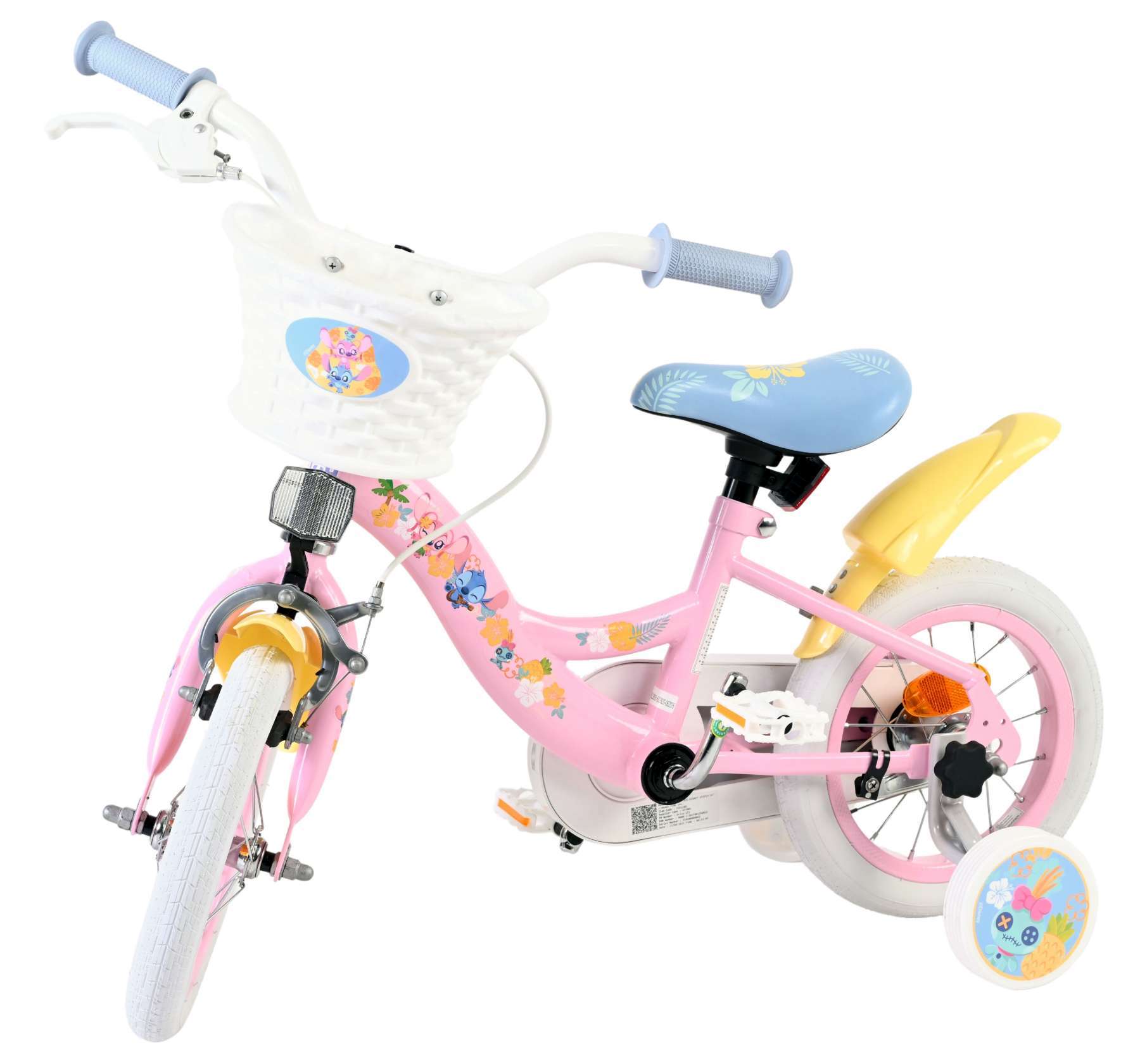 Disney | Meisjes Kinderfiets Stitch, 12 inch, Roze - Afbeelding 8