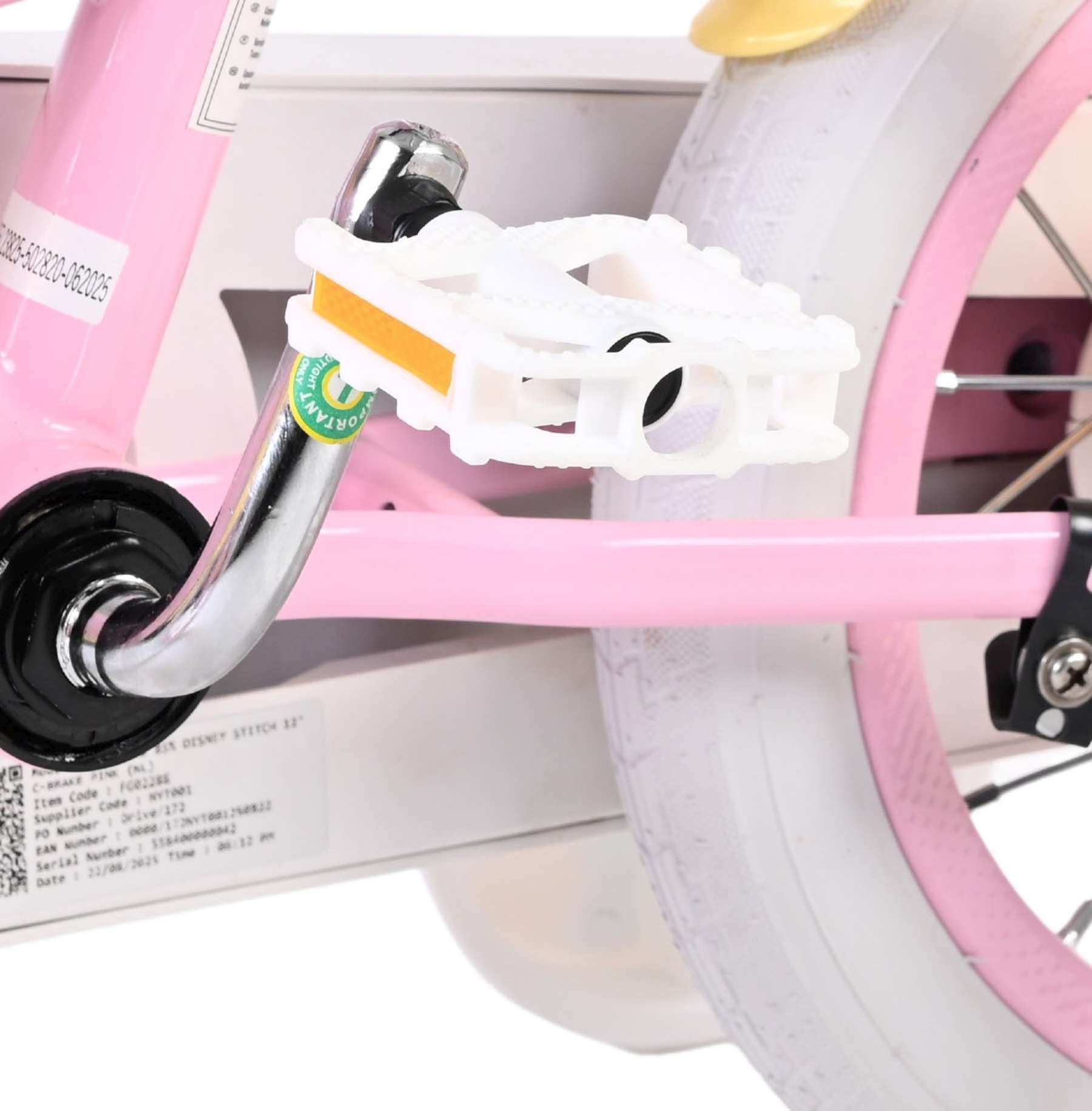 Disney | Meisjes Kinderfiets Stitch, 12 inch, Roze - Afbeelding 9