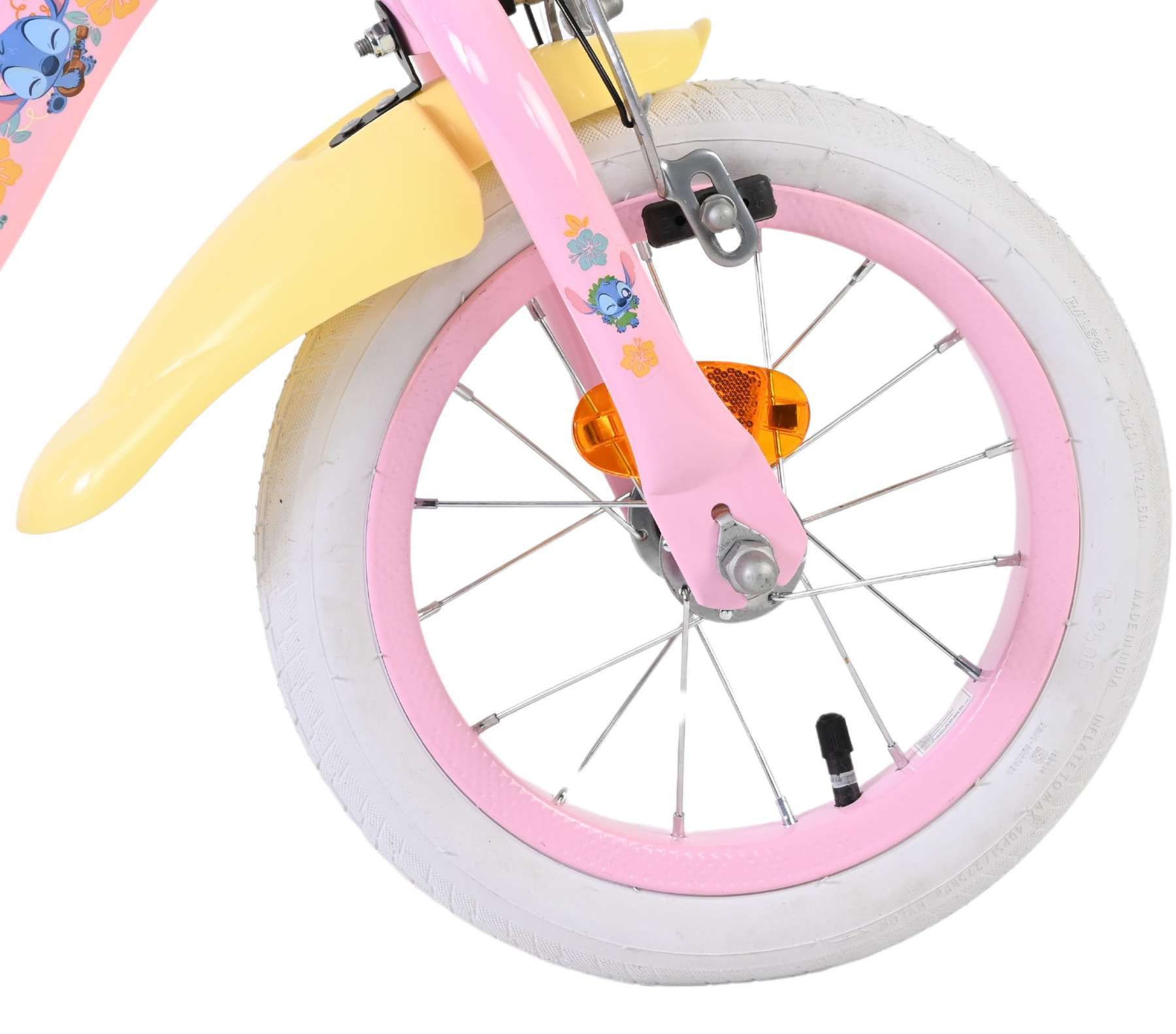 Disney | Meisjes Kinderfiets Stitch, 12 inch, Twee handremmen, Roze - Afbeelding 3