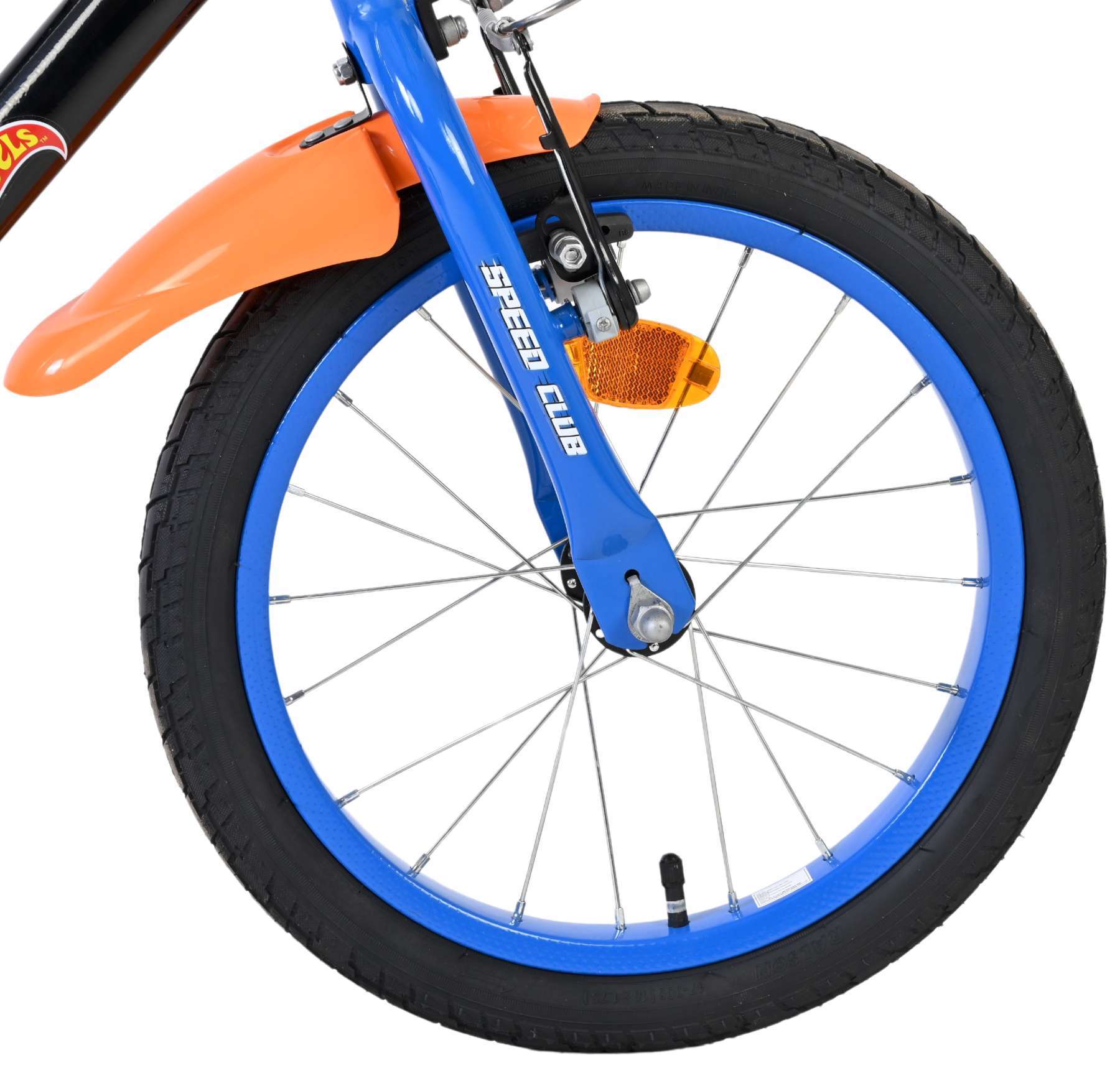Mattel | Jongens Kinderfiets HotWheels, 16 inch, Zwart Oranje Blauw - Afbeelding 4