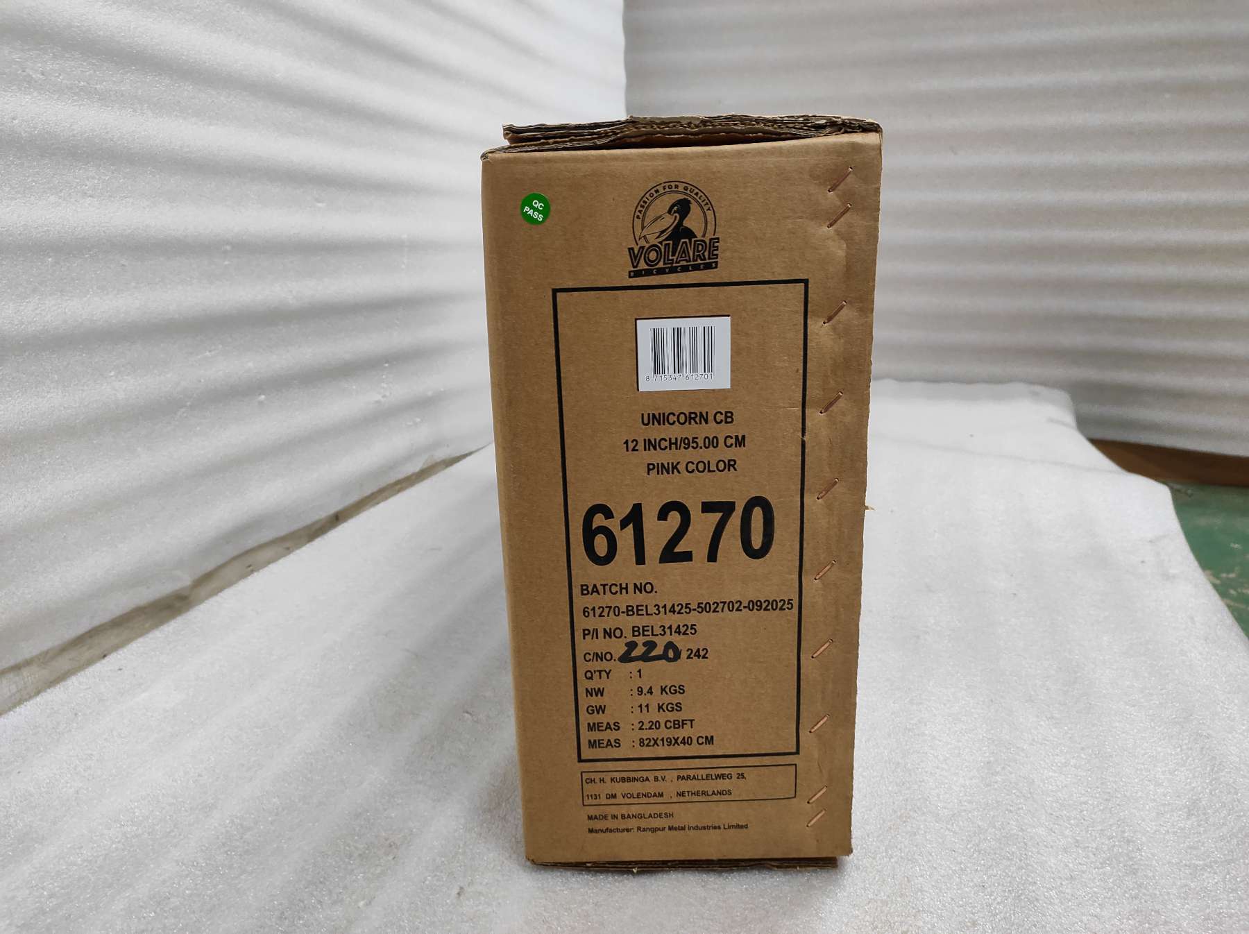 Volare | Meisjes Kinderfiets Unicorn, 12 inch, Roze - Afbeelding 12