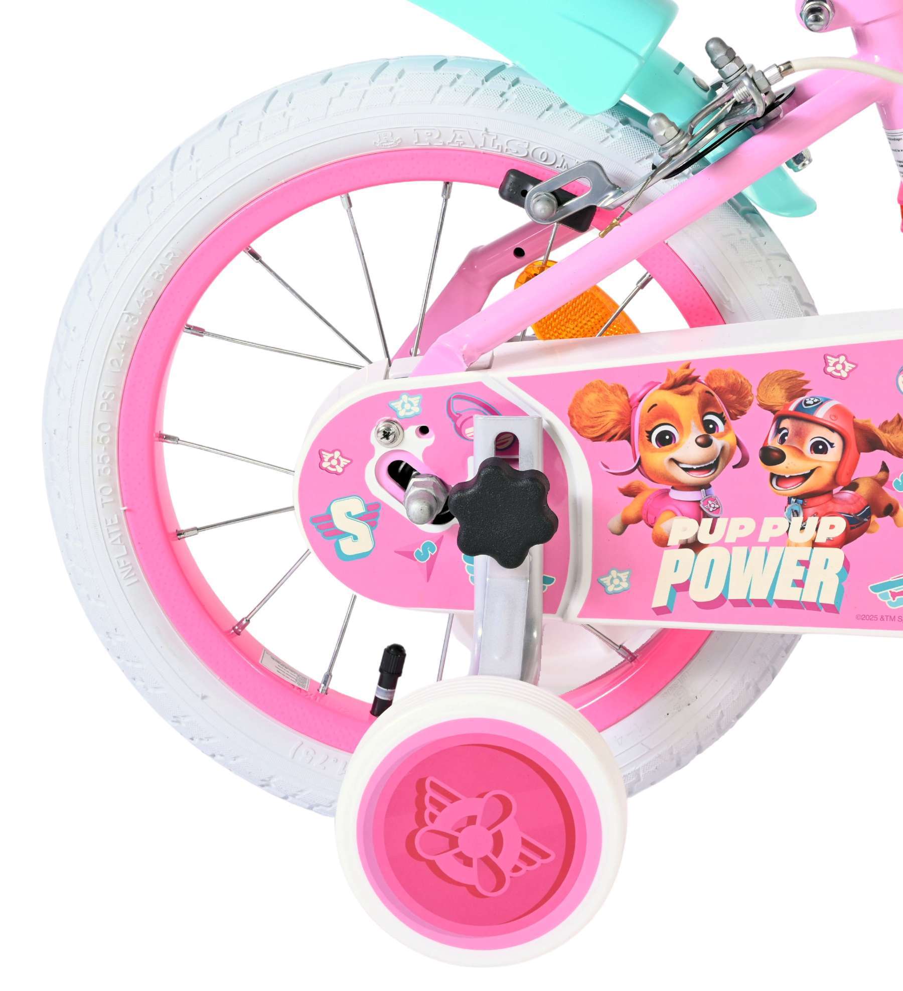 Nickelodeon | Meisjes Kinderfiets Paw Patrol, 14 inch, Roze, Twee handremmen - Afbeelding 2