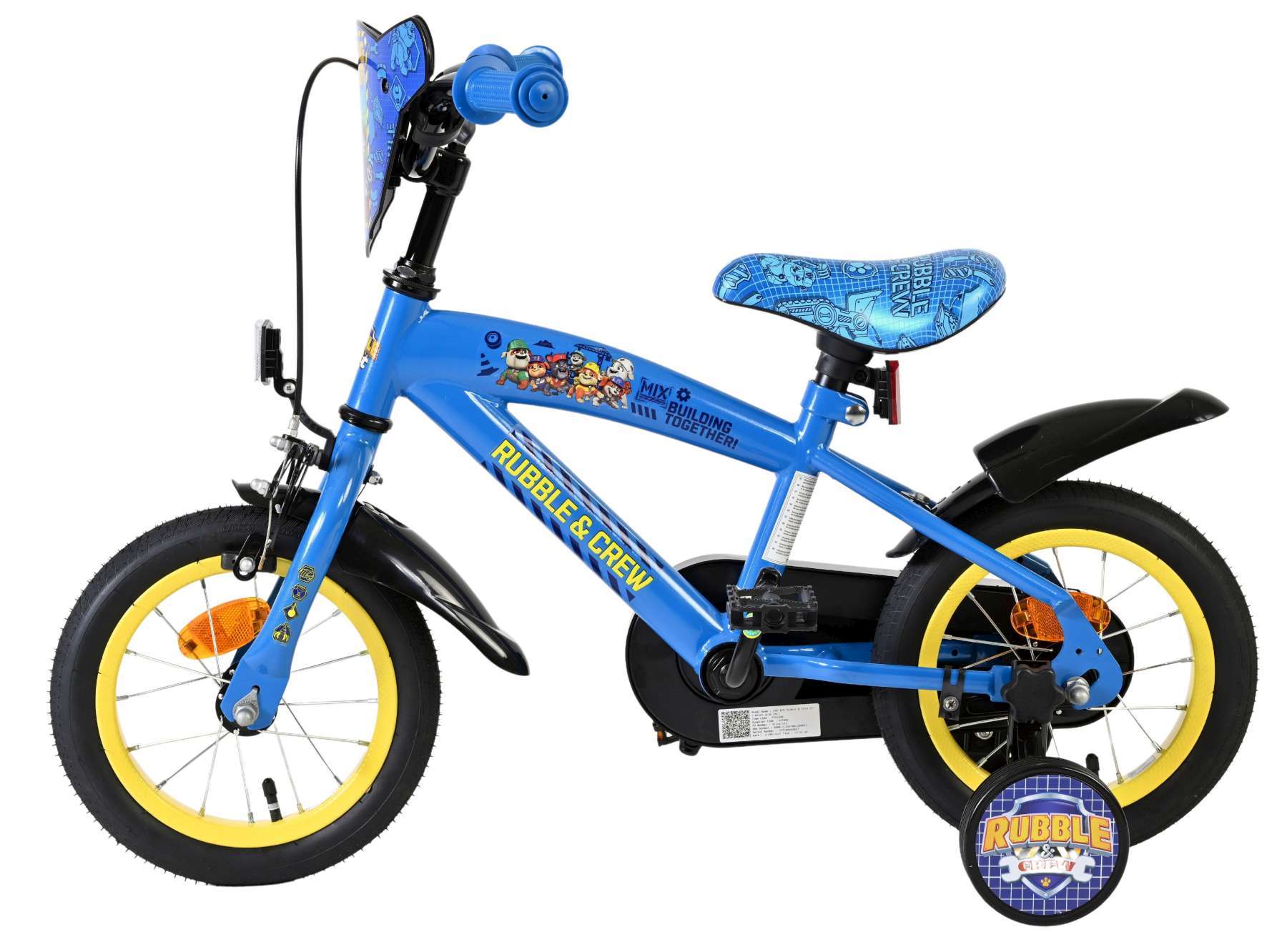 Nickelodeon | Jongens Kinderfiets Rubble & Crew, 12 inch, Blauw - Afbeelding 7