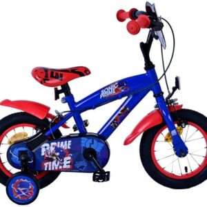 WildBrain | Jongens Kinderfiets Sonic Prime, 12 inch, Blauw Rood, Twee handremmen