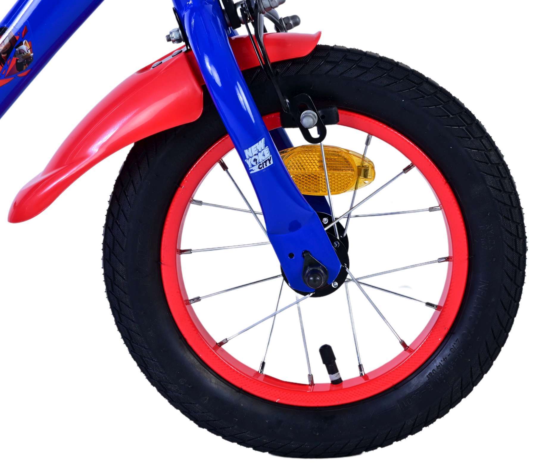 WildBrain | Jongens Kinderfiets Sonic Prime, 12 inch, Blauw Rood - Afbeelding 3