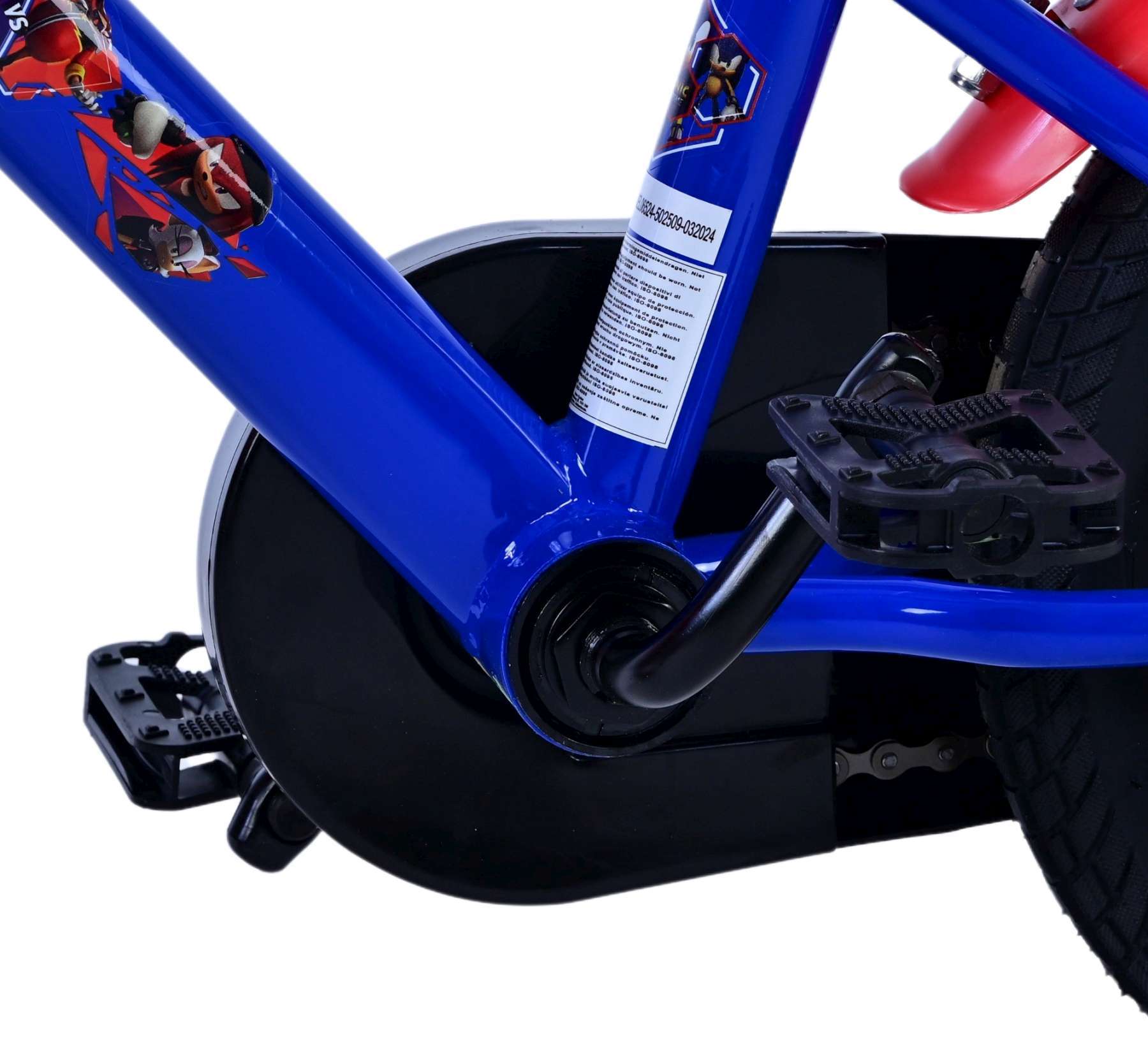 WildBrain | Jongens Kinderfiets Sonic Prime, 12 inch, Blauw Rood - Afbeelding 9