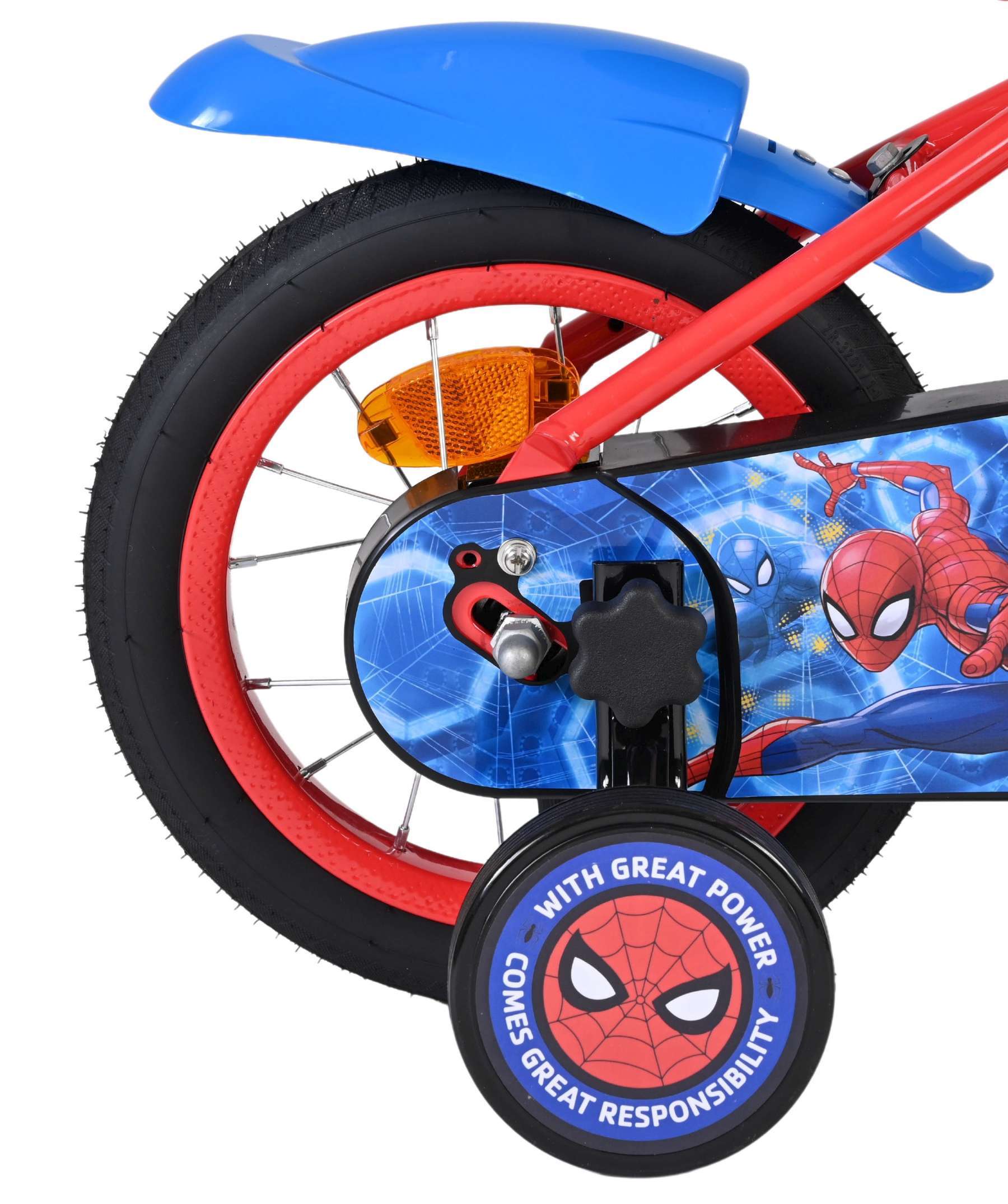 Marvel | Jongens Kinderfiets Spider-Man, 12 inch, Blauw/Rood - Afbeelding 2