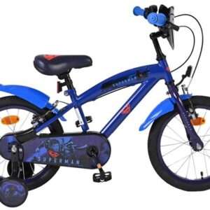 Warner Bros | Jongens Kinderfiets Superman, 16 inch, Blauw, Twee handremmen