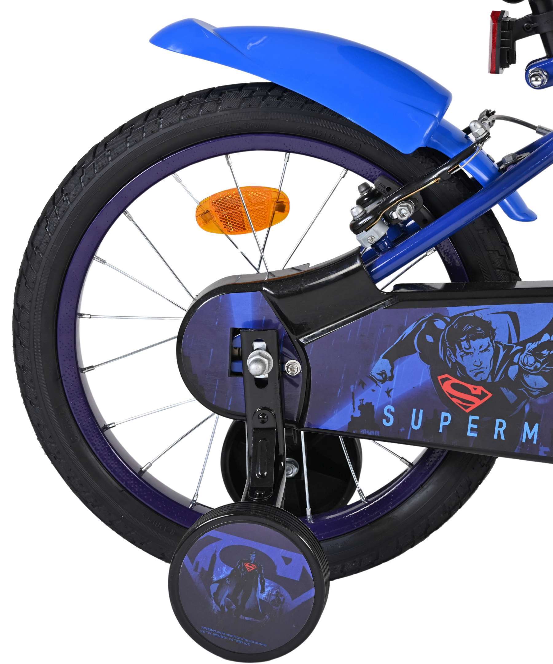 Warner Bros | Jongens Kinderfiets Superman, 16 inch, Blauw, Twee handremmen - Afbeelding 2