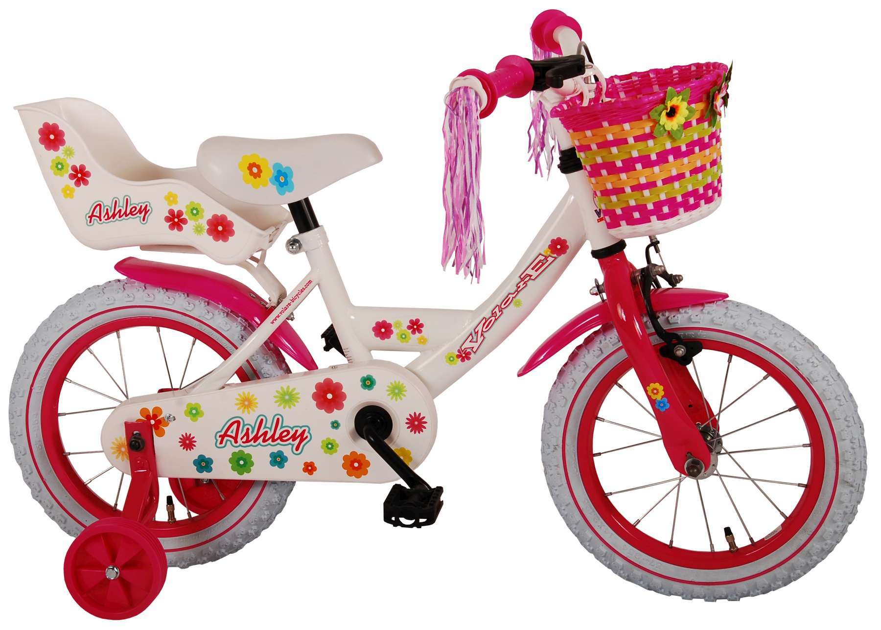 Volare | Meisjes Kinderfiets Ashley, 14 inch, Wit - 95% afgemonteerd - Afbeelding 15