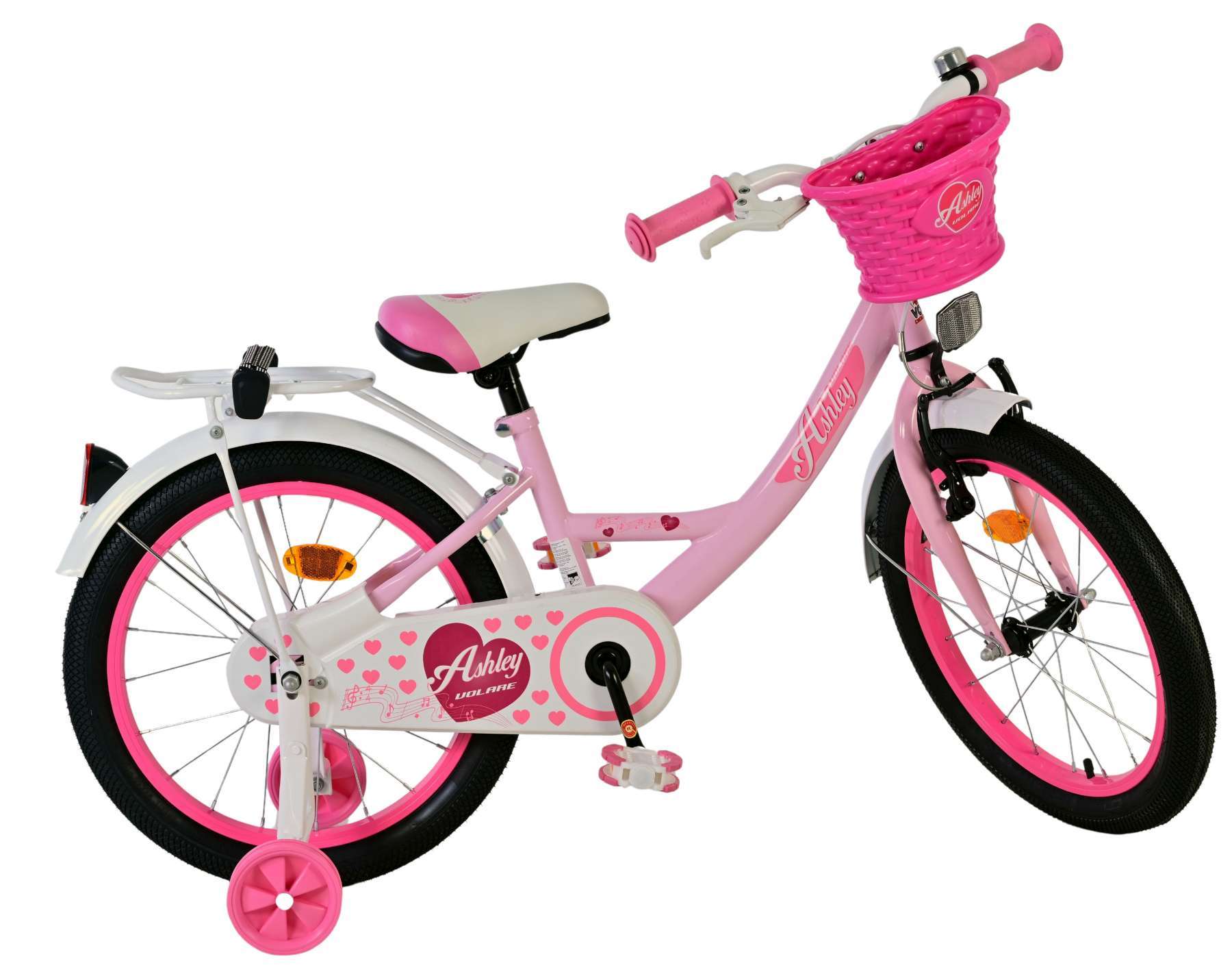 Volare | Meisjes Kinderfiets Ashley, 18 inch, Roze - Afbeelding 2