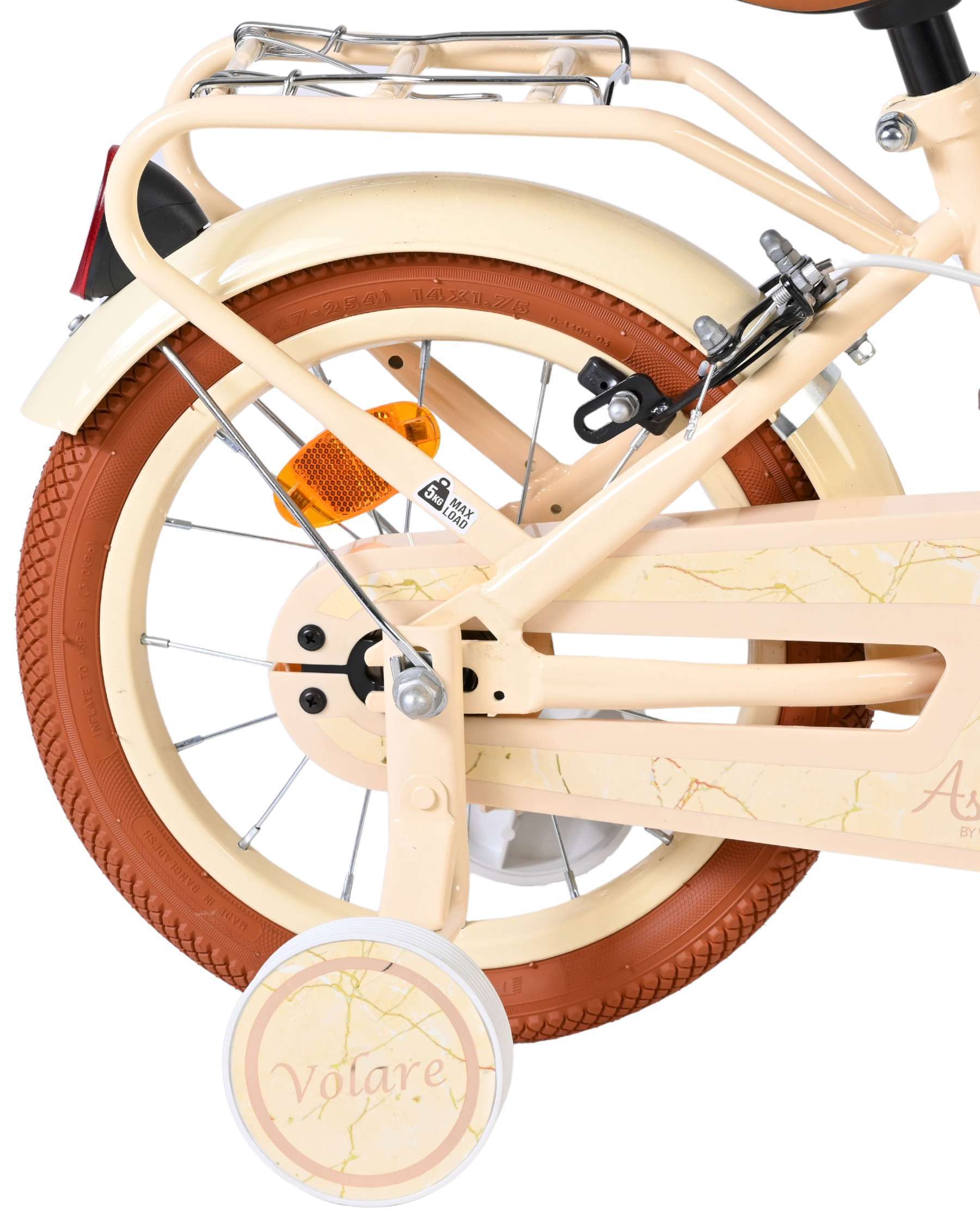 Volare | Meisjes Kinderfiets Ashley, 14 inch, Creme, Twee Handremmen - Afbeelding 2