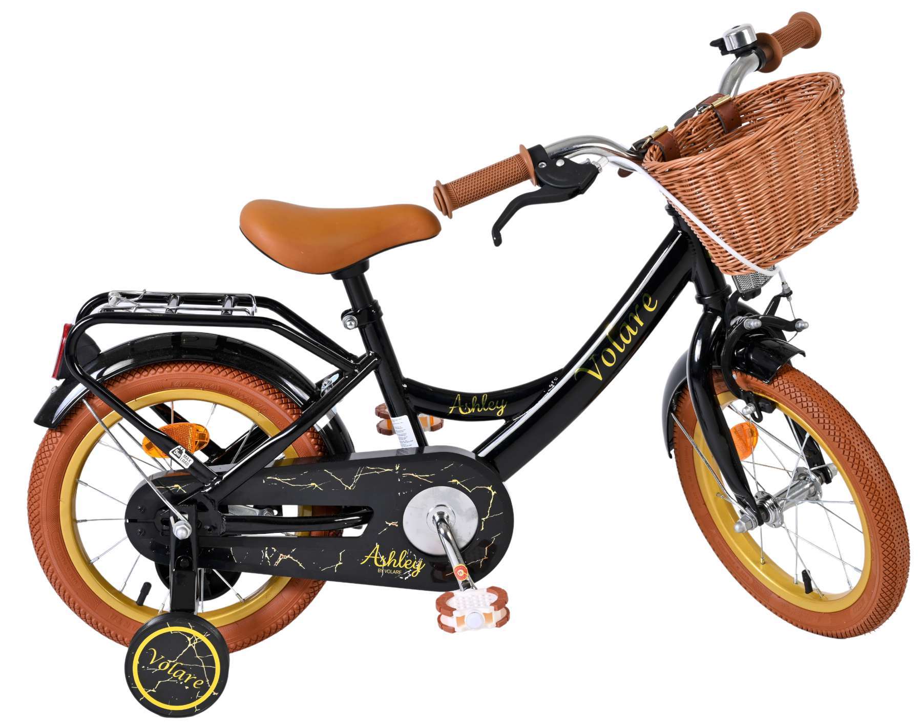 Volare | Meisjes Kinderfiets Ashley, 14 inch, Zwart - Afbeelding 10
