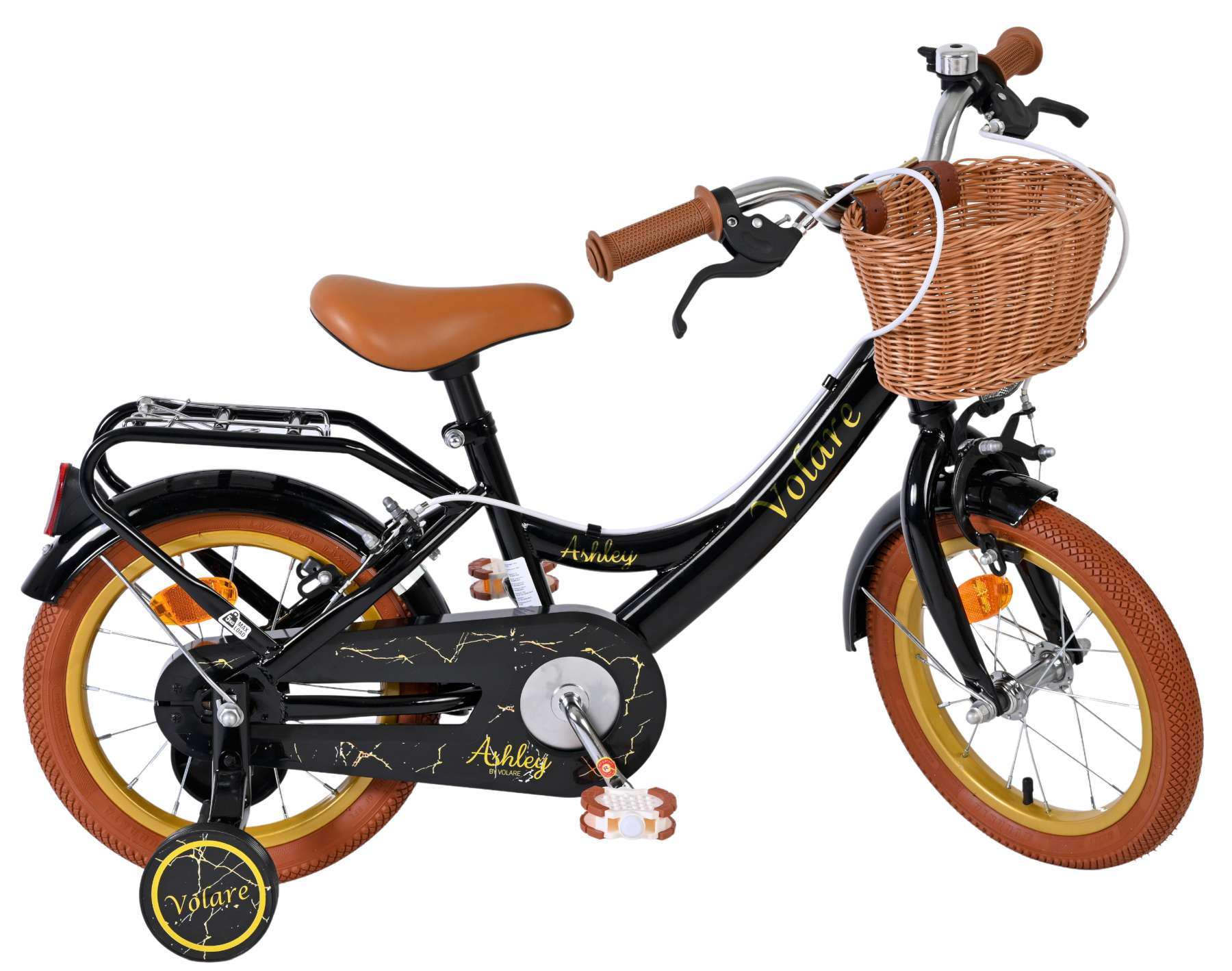 Volare | Meisjes Kinderfiets Ashley, 14 inch, Zwart, Twee Handremmen - Afbeelding 10