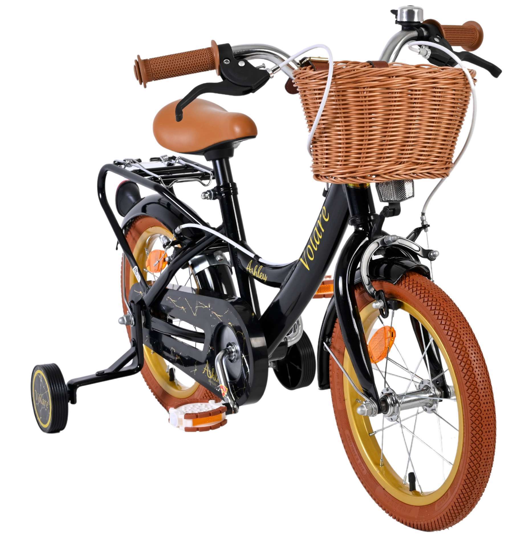 Volare | Meisjes Kinderfiets Ashley, 14 inch, Zwart, Twee Handremmen - Afbeelding 5