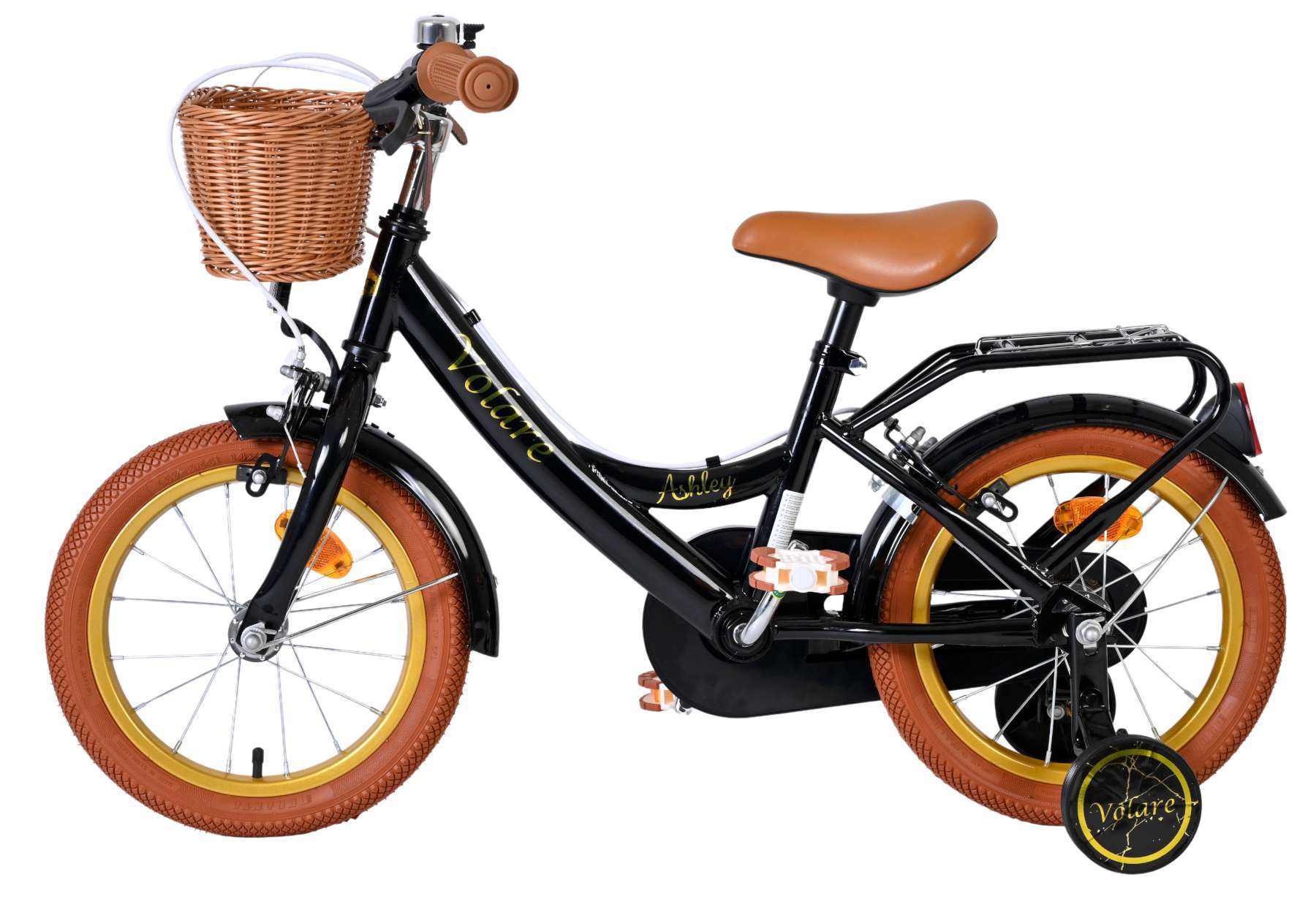 Volare | Meisjes Kinderfiets Ashley, 14 inch, Zwart, Twee Handremmen - Afbeelding 7