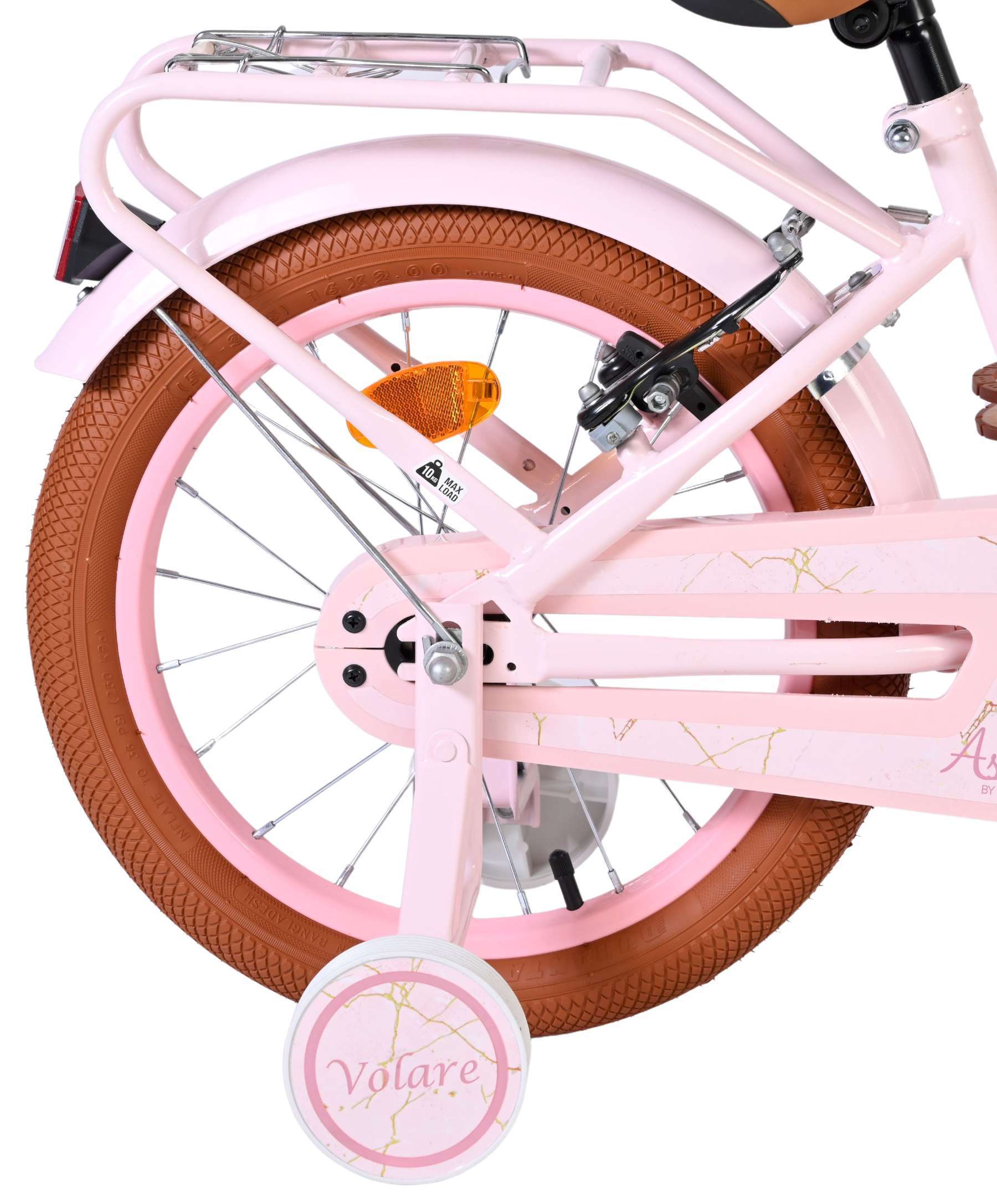 Volare | Meisjes Kinderfiets Ashley, 16 inch, Roze, Twee Handremmen - Afbeelding 2