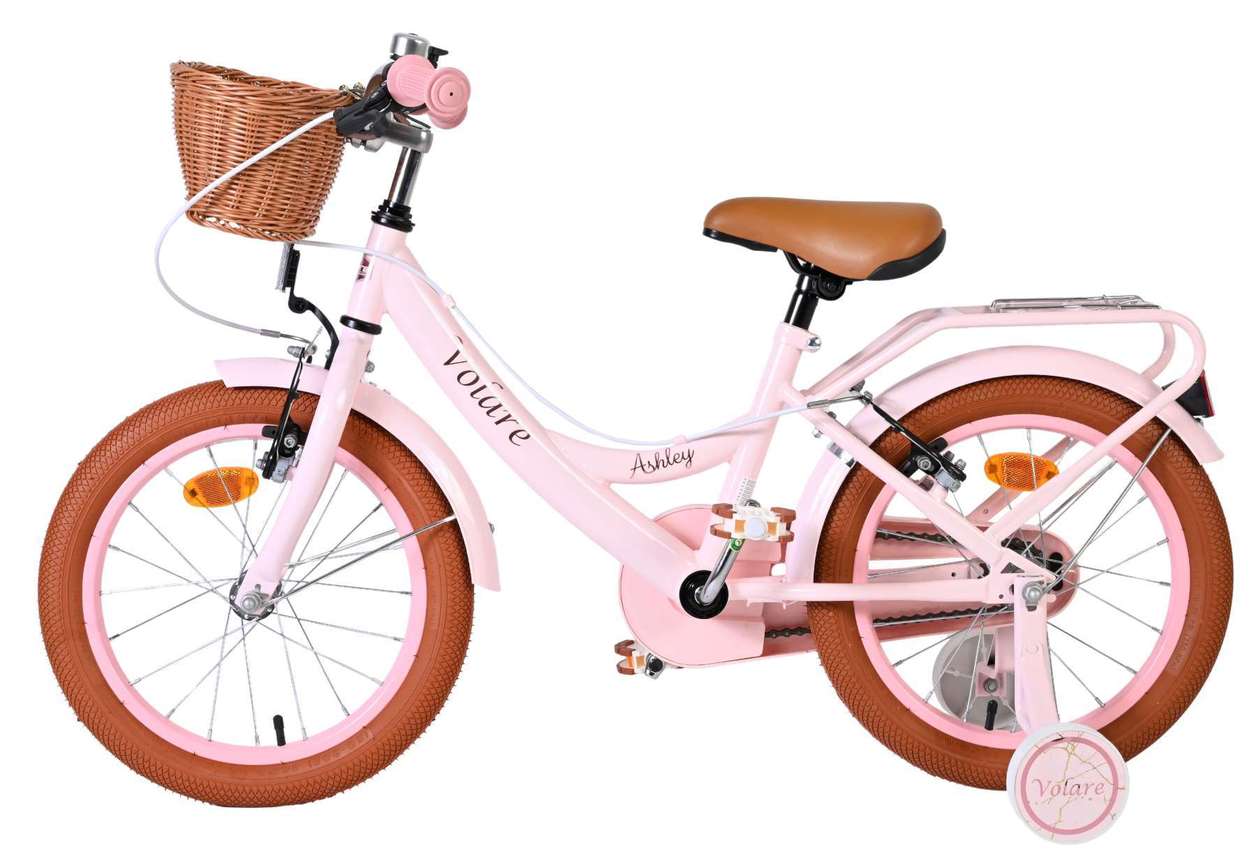 Volare | Meisjes Kinderfiets Ashley, 16 inch, Roze, Twee Handremmen - Afbeelding 7