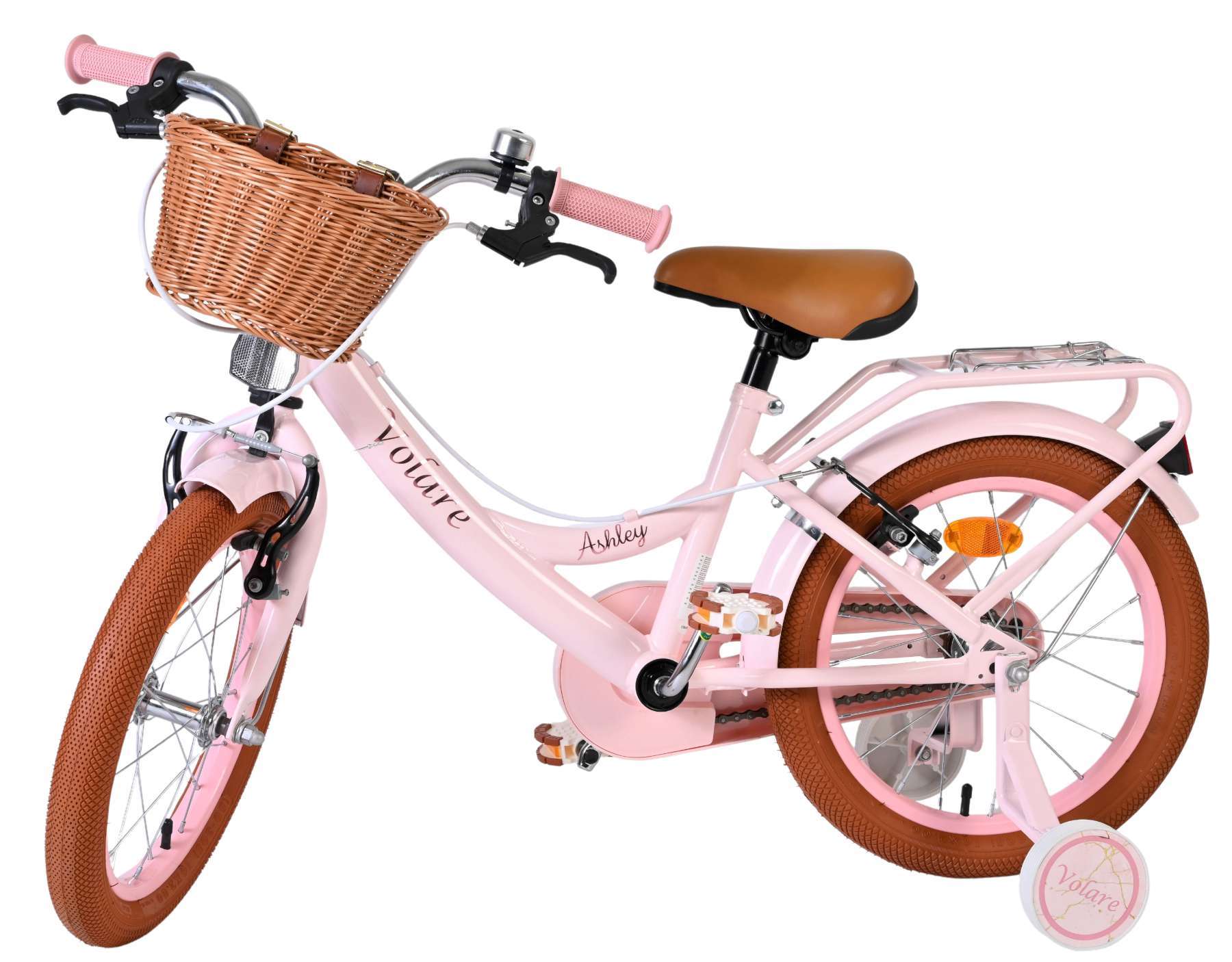 Volare | Meisjes Kinderfiets Ashley, 16 inch, Roze, Twee Handremmen - Afbeelding 8