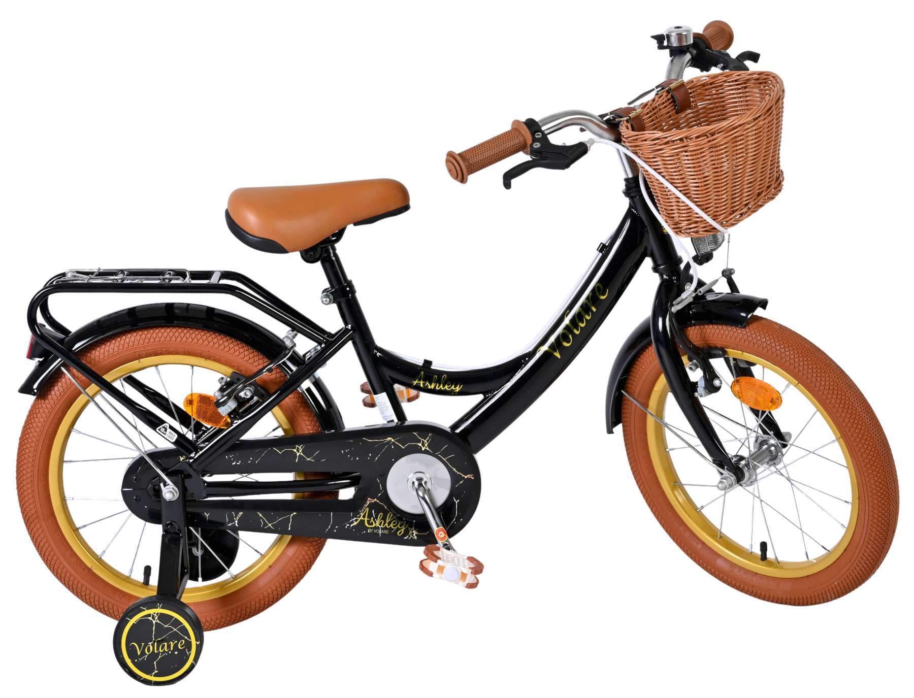 Volare | Meisjes Kinderfiets Ashley, 16 inch, Zwart, Twee Handremmen - Afbeelding 10