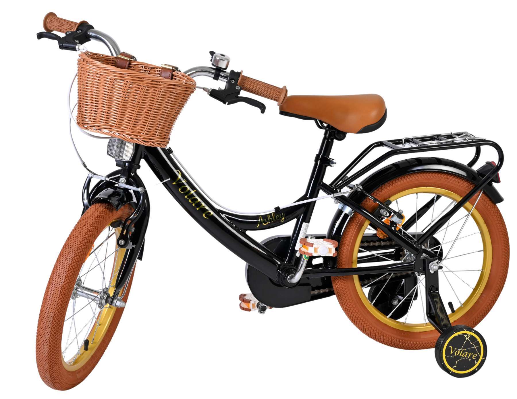 Volare | Meisjes Kinderfiets Ashley, 16 inch, Zwart, Twee Handremmen - Afbeelding 8