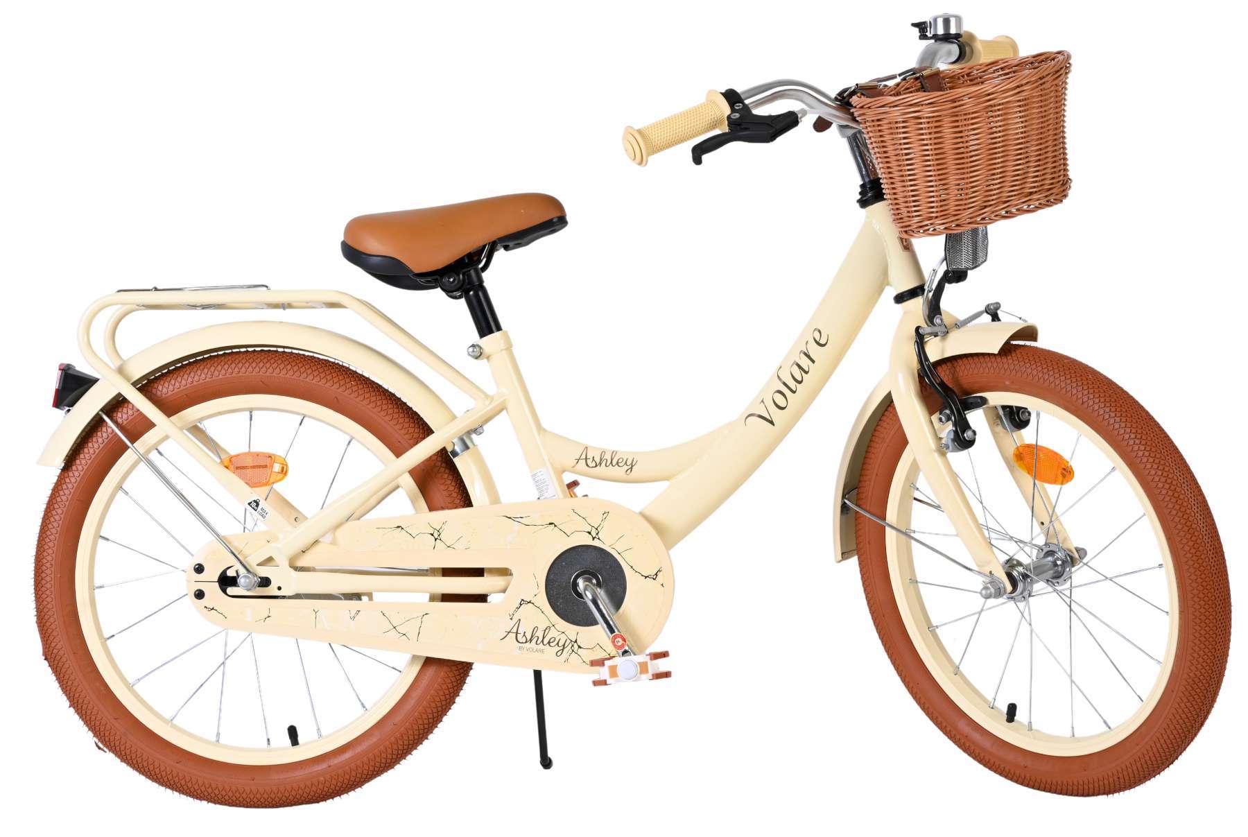 Volare | Meisjes Kinderfiets Ashley, 18 inch, Creme - Afbeelding 10