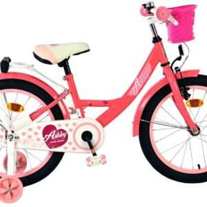 Volare | Meisjes Kinderfiets Ashley, 18 inch, Roze/Rood