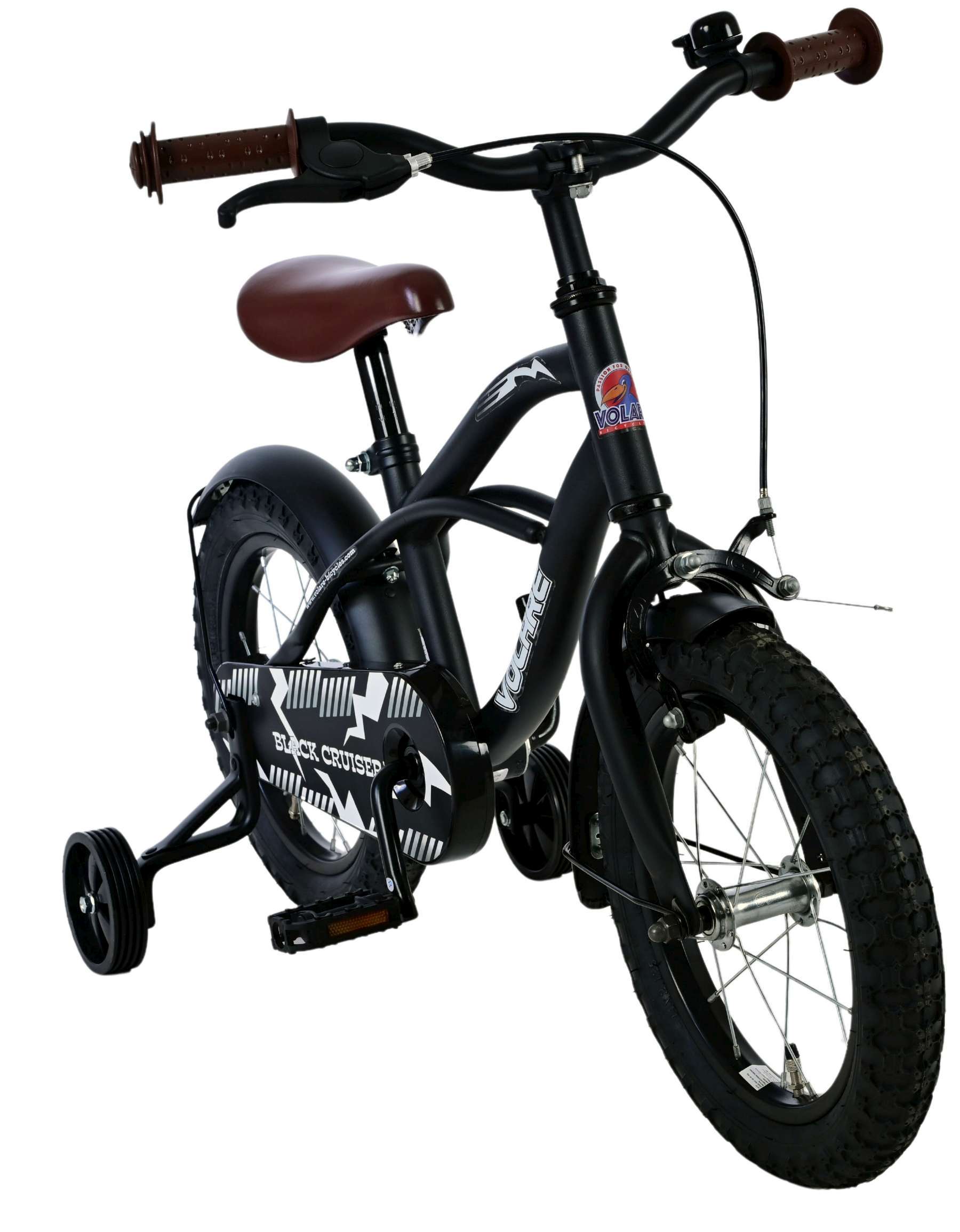 Volare | Jongens Kinderfiets Black Cruiser, 14 inch, Zwart - 95% afgemonteerd - Afbeelding 8
