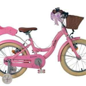 Volare | Meisjes Kinderfiets Blossom, 16 inch, Roze, Twee Handremmen