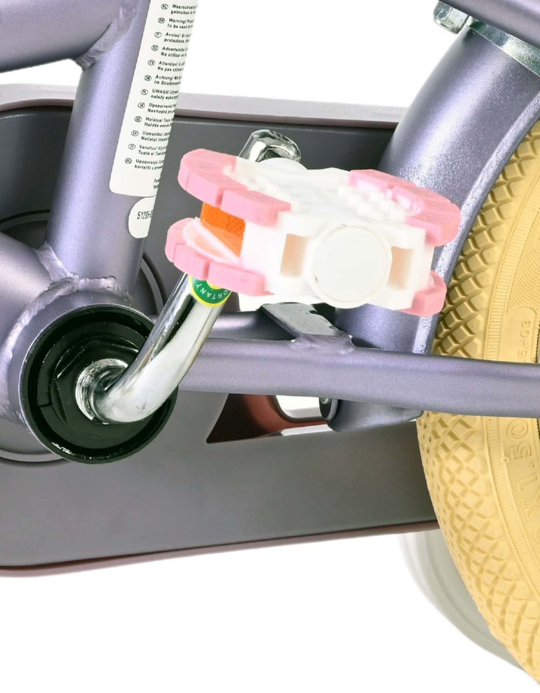 Volare | Meisjes Kinderfiets Blossom, 12 inch, Paars, Twee handremmen - Afbeelding 9