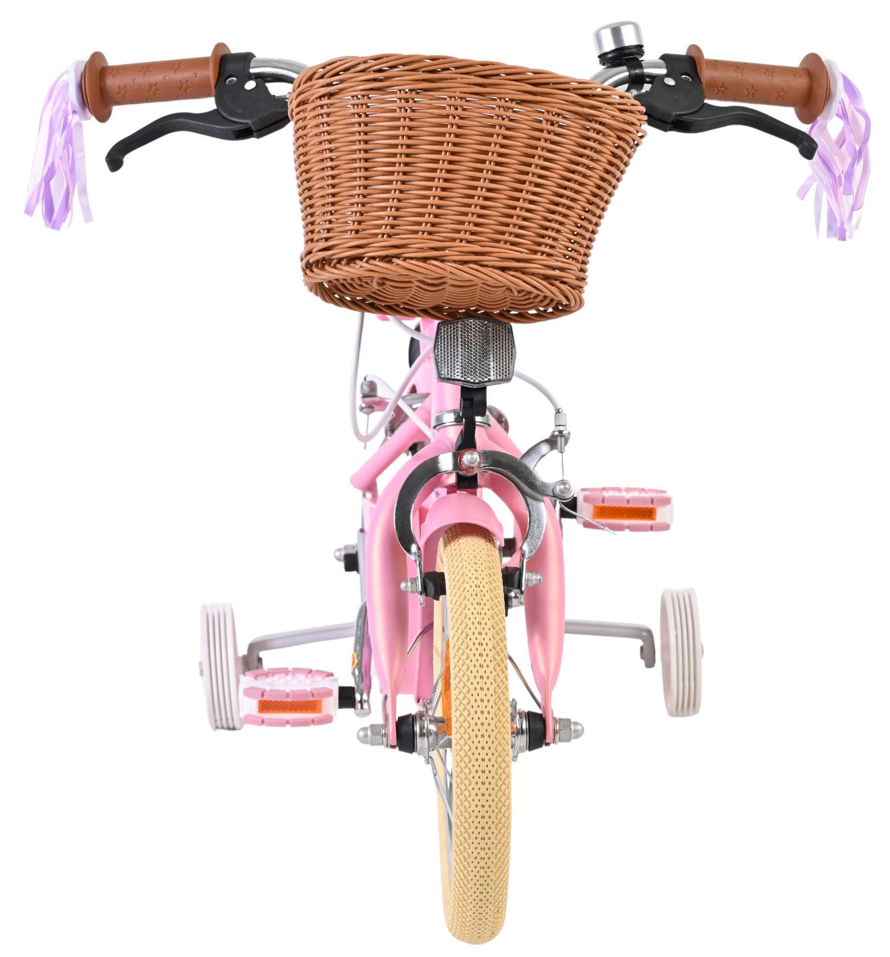Volare | Meisjes Kinderfiets Blossom, 12 inch, Roze, Twee handremmen - Afbeelding 6