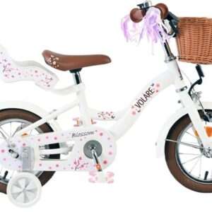Volare | Meisjes Kinderfiets Blossom, 12 inch, Wit