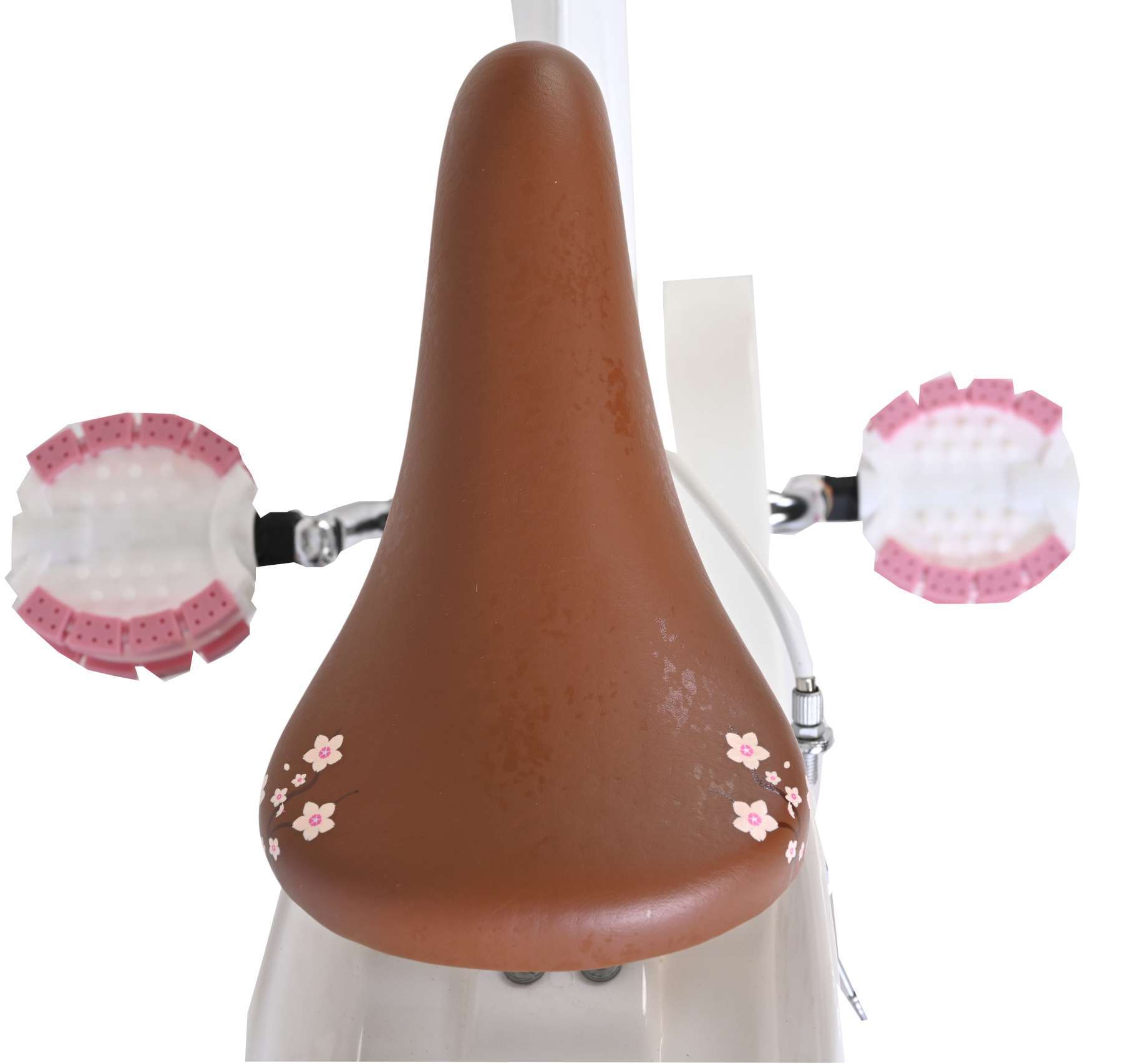 Volare | Meisjes Kinderfiets Blossom, 14 inch, Wit, Twee Handremmen - Afbeelding 4