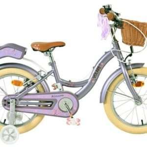 Volare | Meisjes Kinderfiets Blossom, 16 inch, Paars, Twee Handremmen