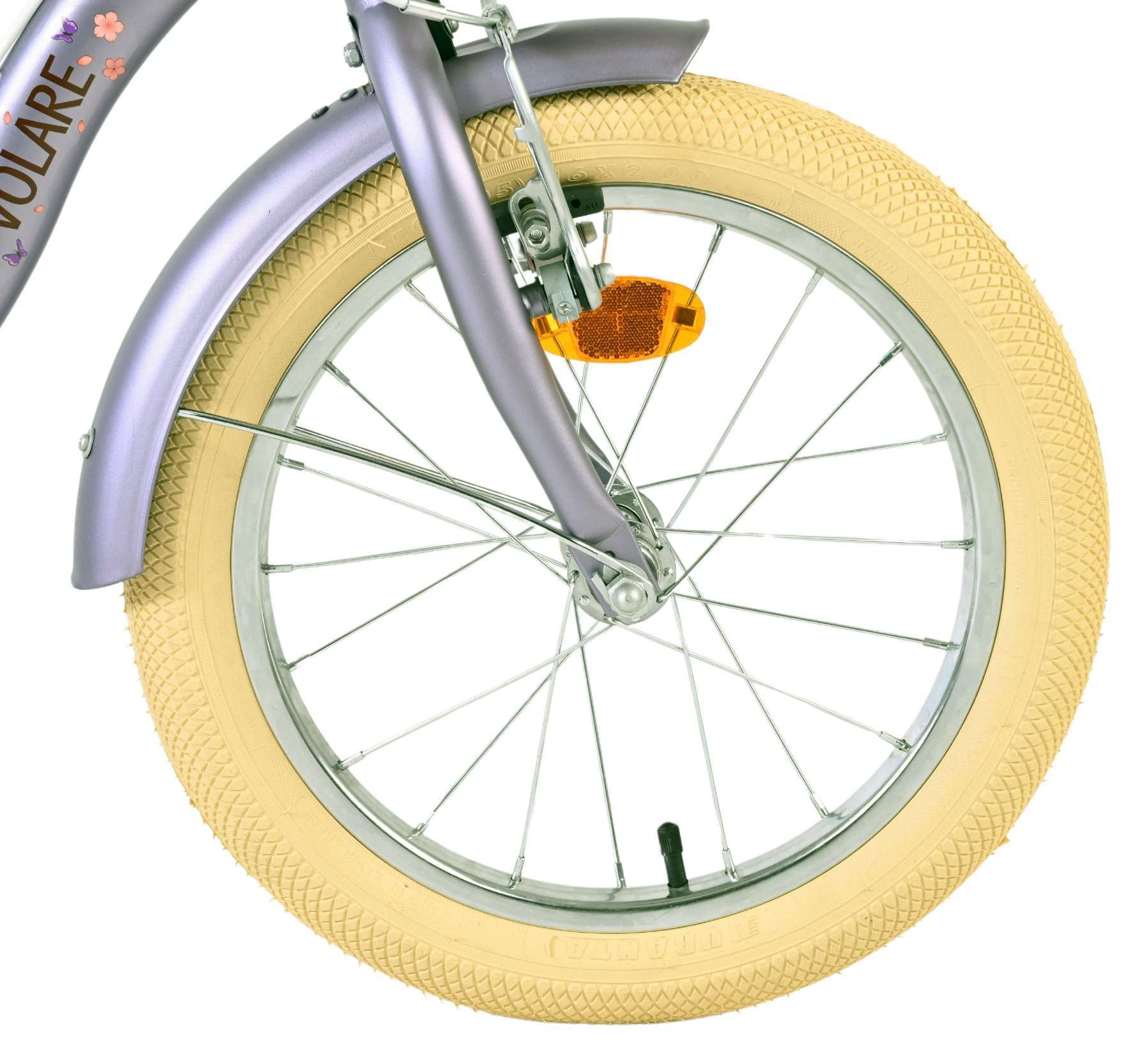 Volare | Meisjes Kinderfiets Blossom, 16 inch, Paars, Twee Handremmen - Afbeelding 3