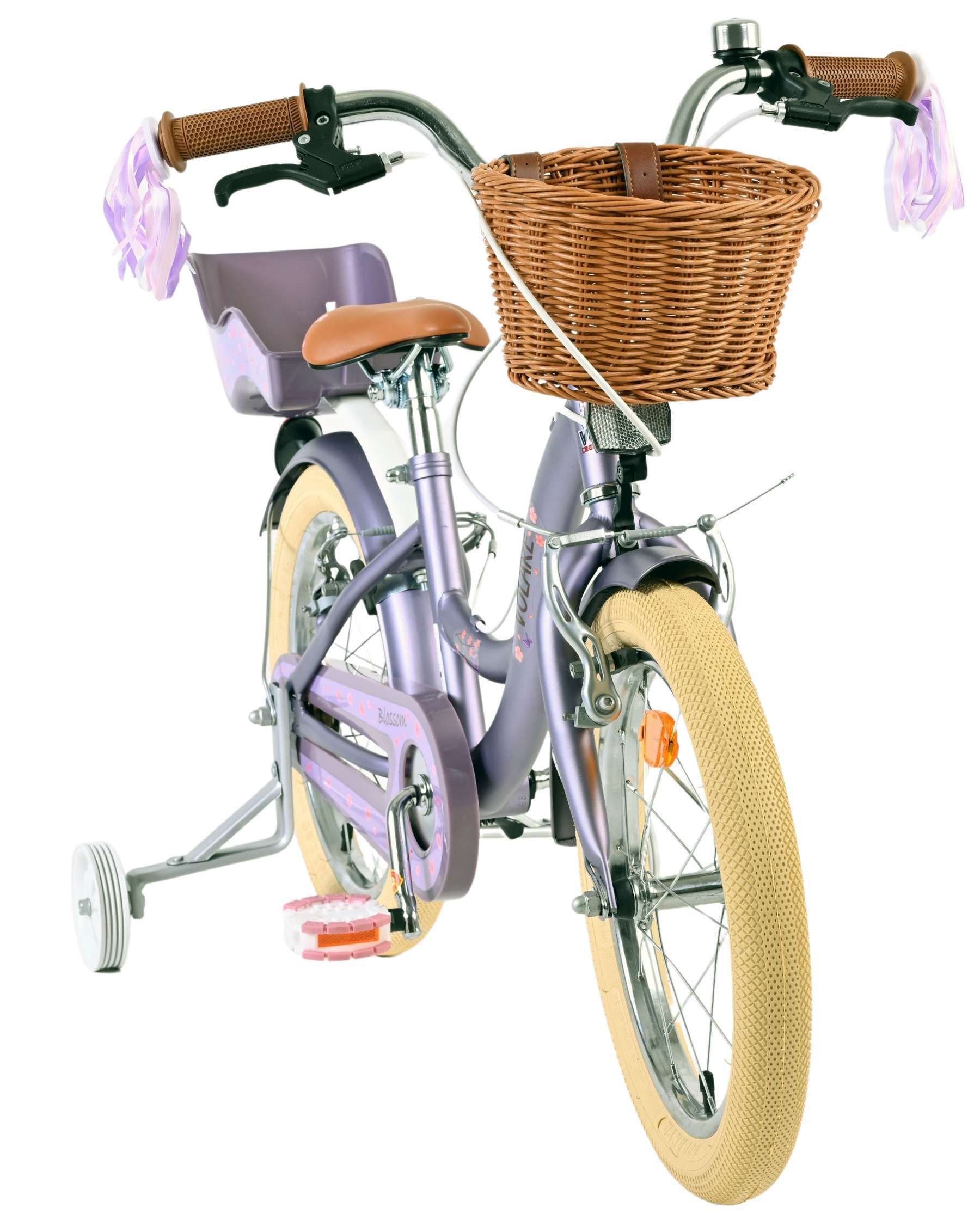 Volare | Meisjes Kinderfiets Blossom, 16 inch, Paars, Twee Handremmen - Afbeelding 5