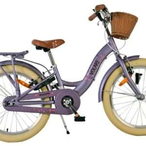 Volare | Meisjes Kinderfiets Blossom, 20 inch, Paars, Twee handremmen