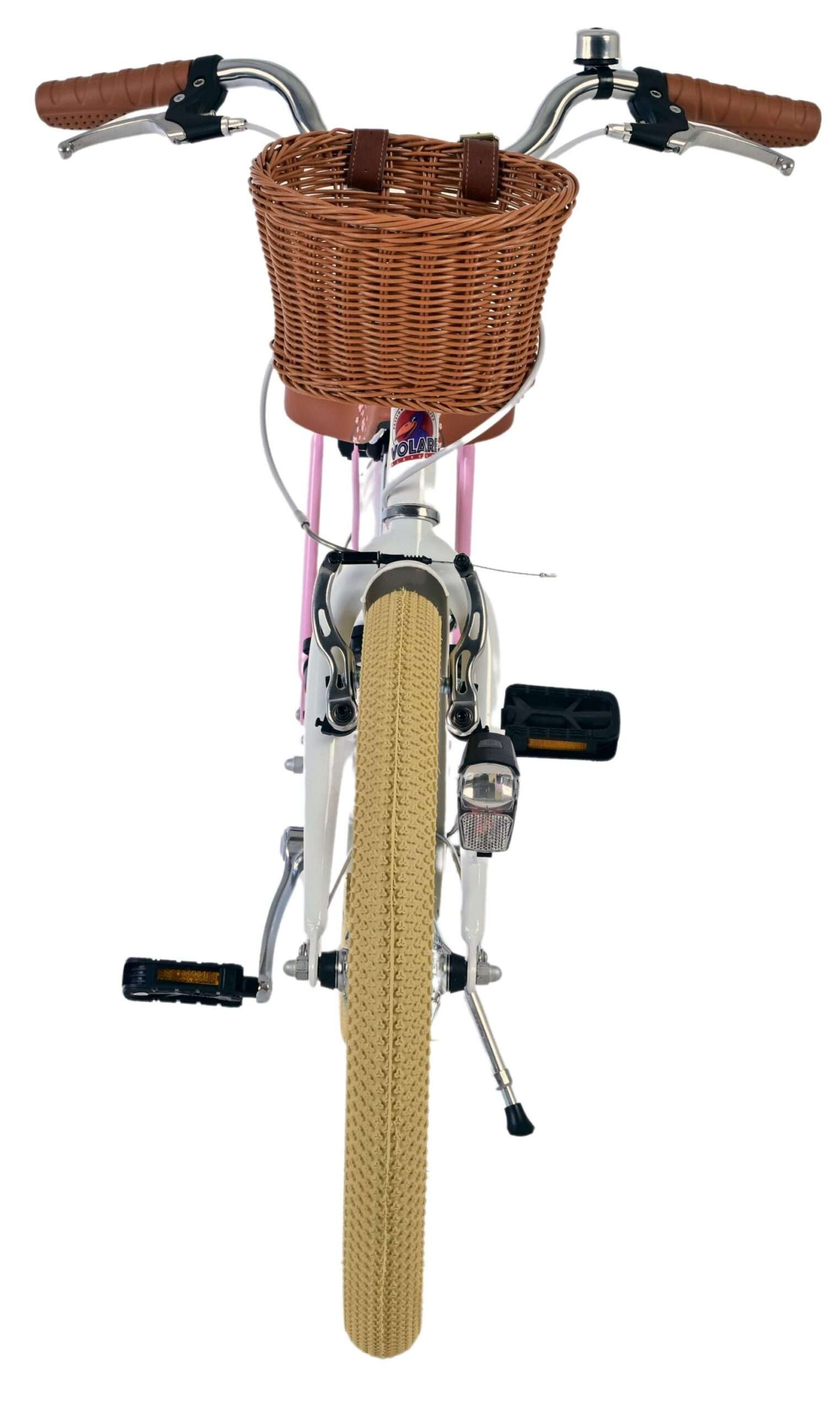 Volare | Meisjes Kinderfiets Blossom, 20 inch, Wit, Twee handremmen - Afbeelding 6
