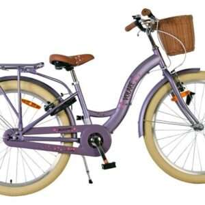 Volare | Meisjes Kinderfiets Blossom, 24 inch, Paars, Twee handremmen