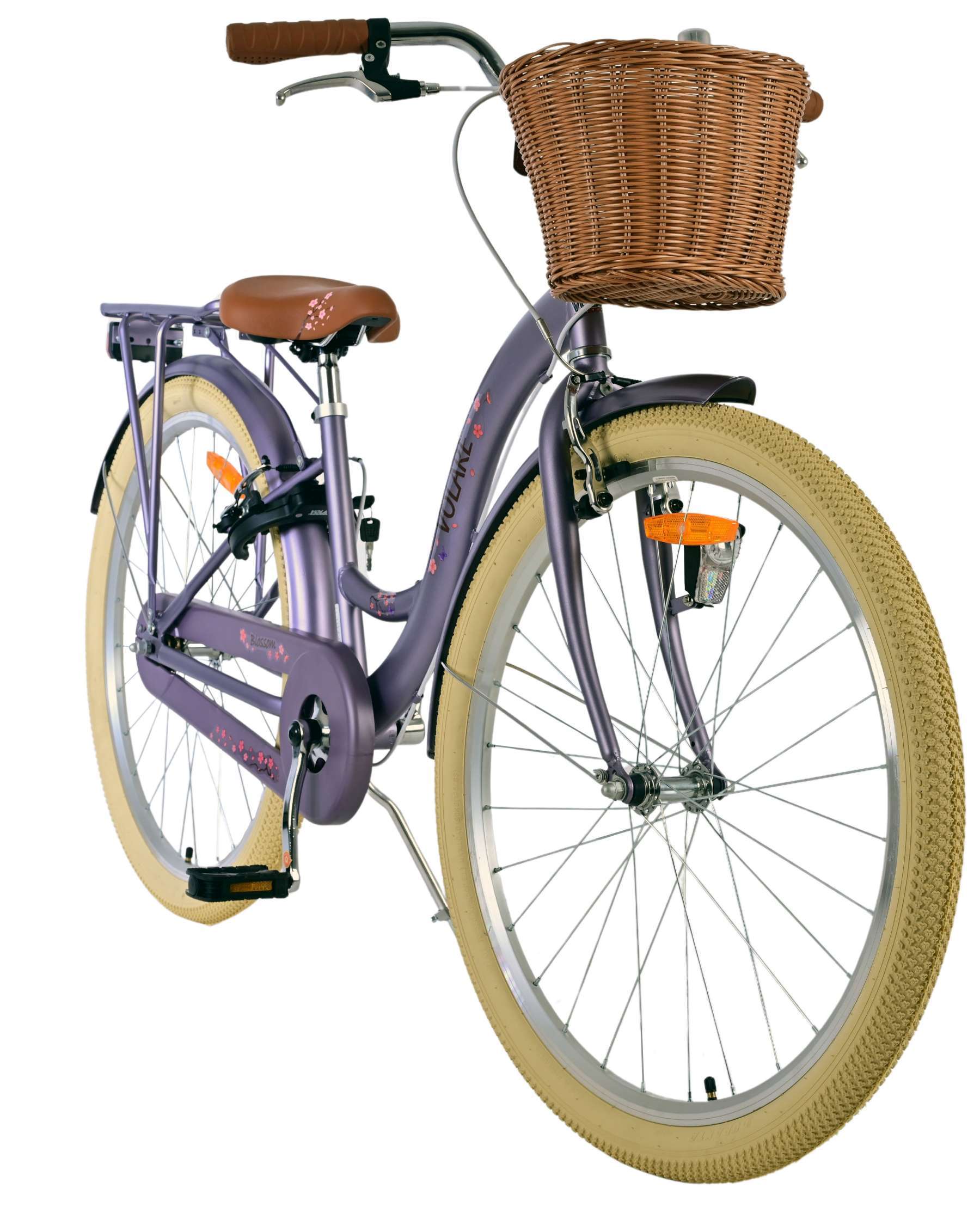 Volare | Meisjes Kinderfiets Blossom, 26 inch, Paars, Twee handremmen - Afbeelding 8
