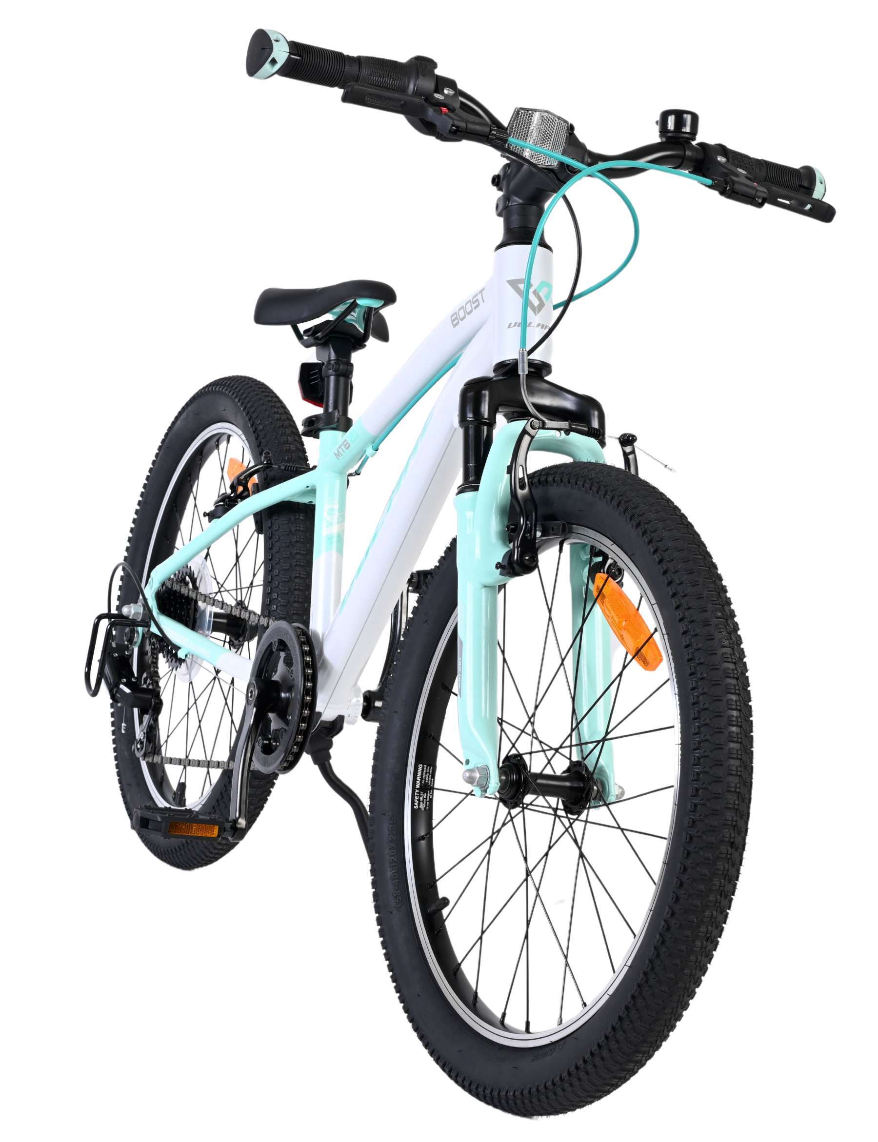 Volare Boost Kinderfiets - 20 inch - 7 Speed - Wit/Mintgroen - Afbeelding 7
