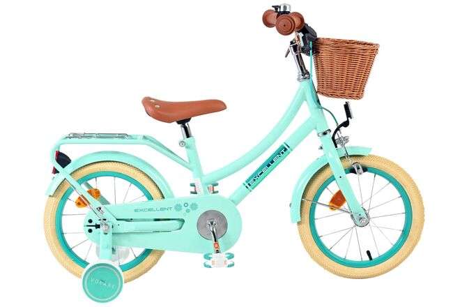 Volare | Meisjes Kinderfiets Excellent, 14 inch, Groen