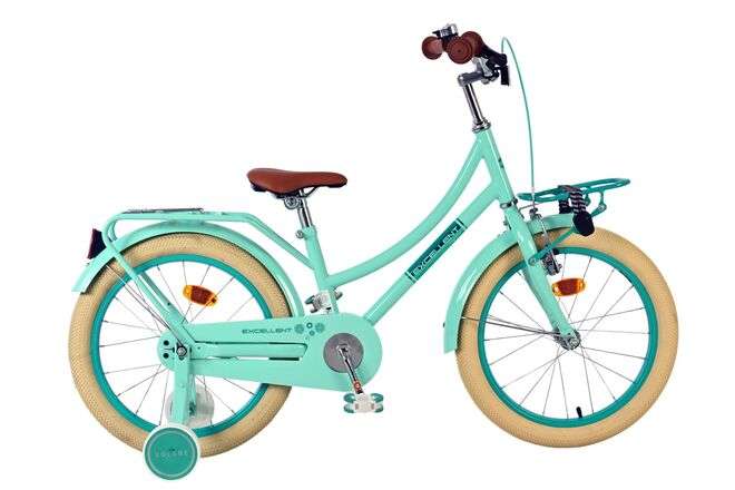 Volare | Meisjes Kinderfiets Excellent, 18 inch, Groen